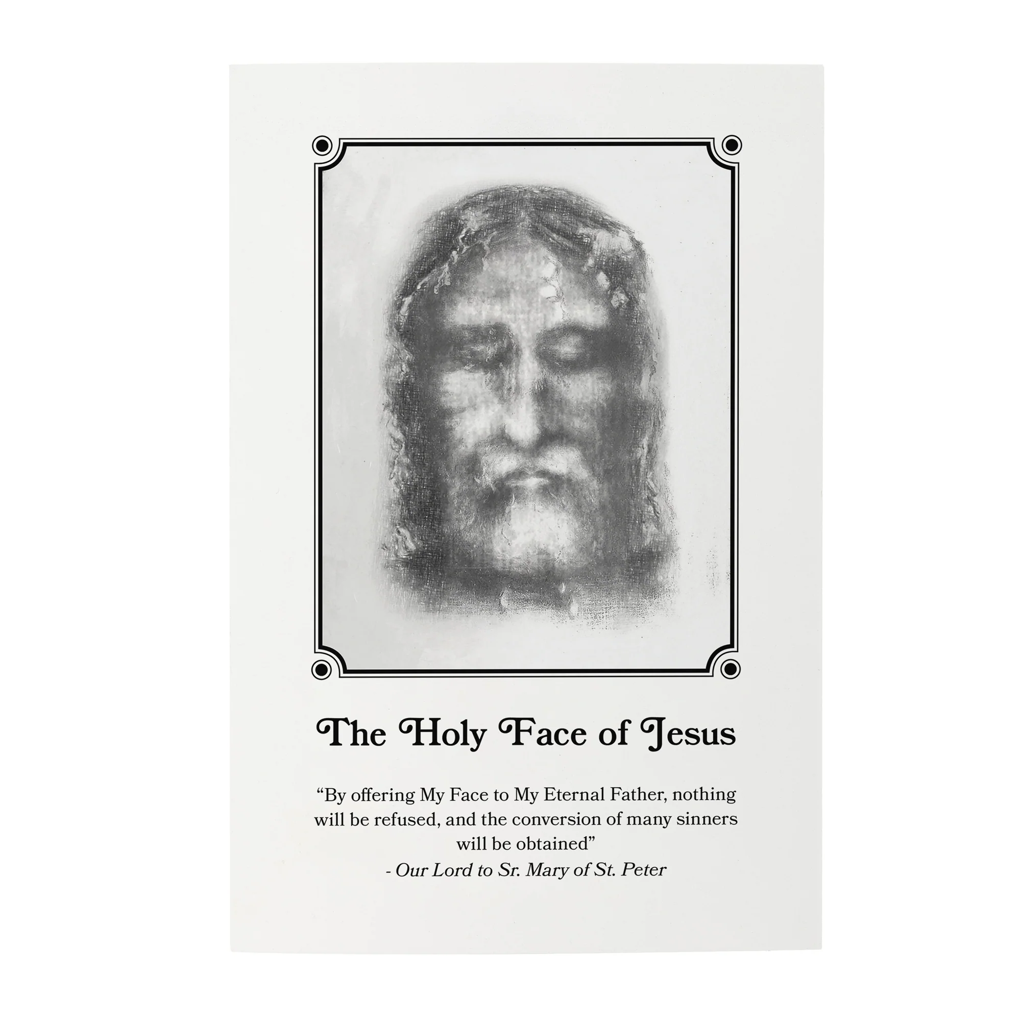 The Holy Face of Jesus Prayer Card - Pack of 50 - Image 2