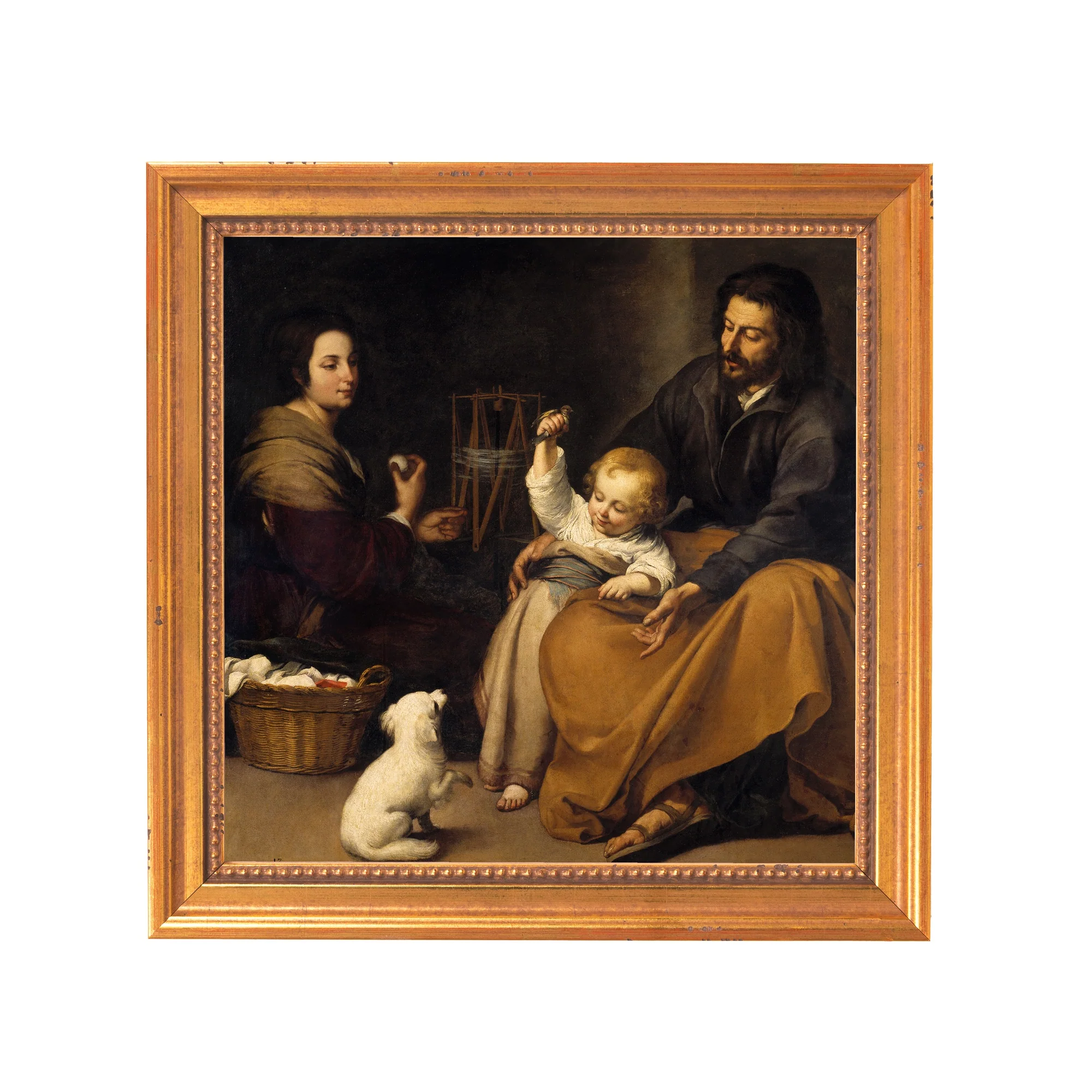 The Holy Family with a Little Bird Framed Canvas - Sacred Mini Collection - Image 7
