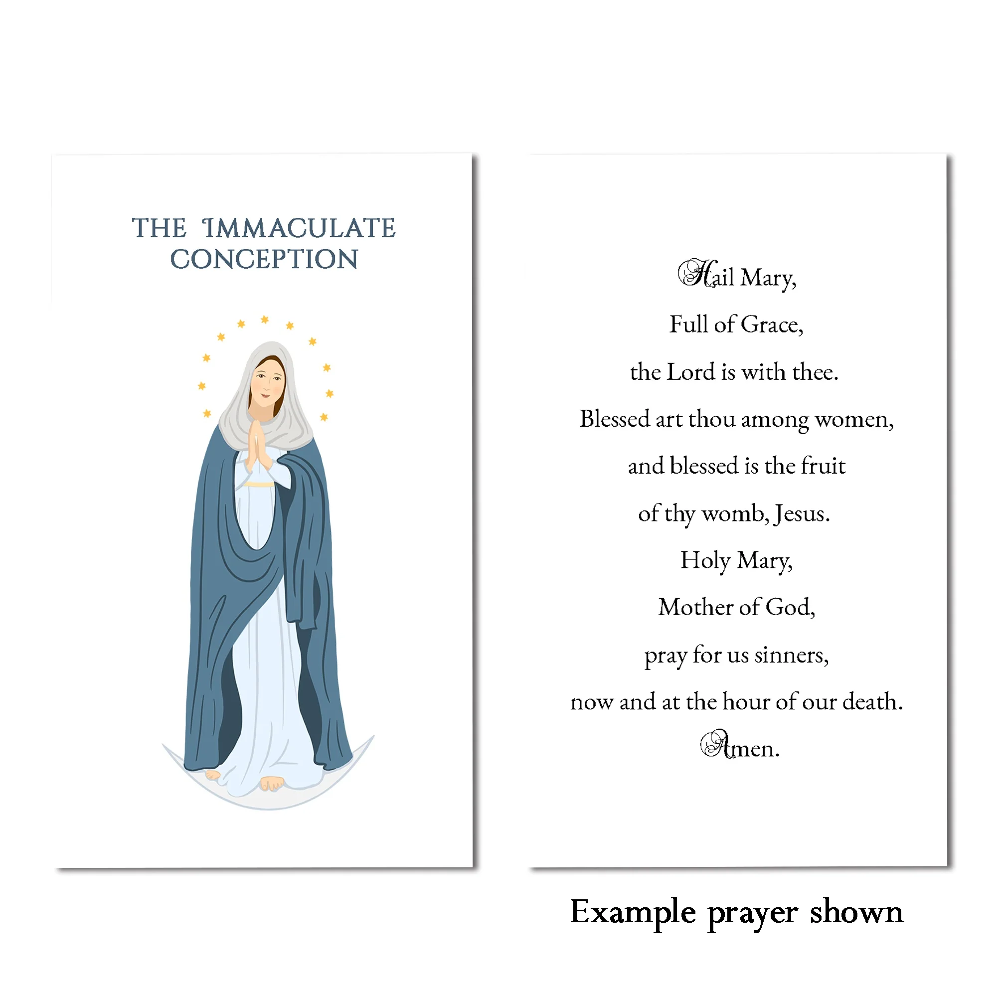 The Immaculate Conception Personalized Prayer Card - Image 2
