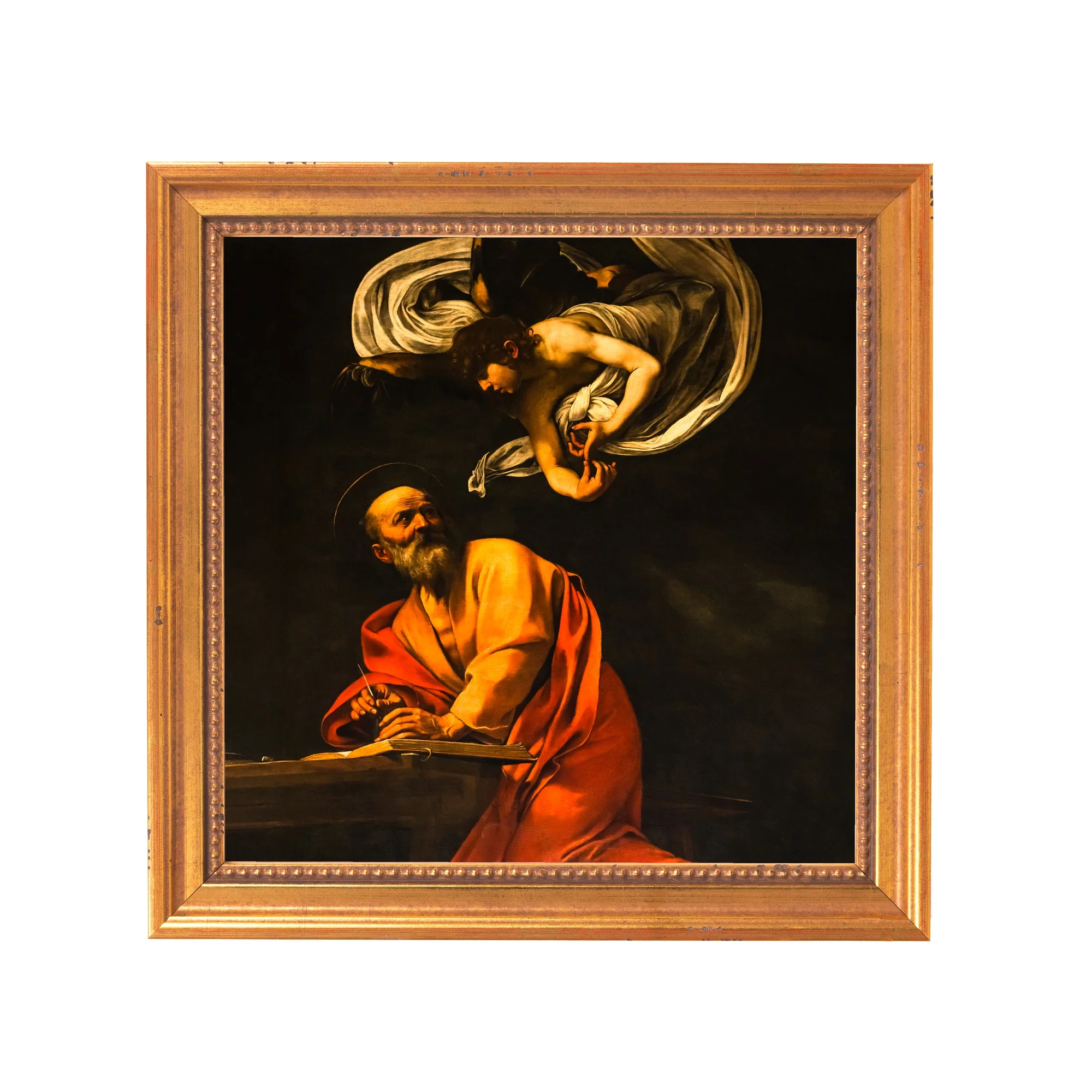 The Inspiration of St. Matthew Framed Canvas - Sacred Mini Collection - Image 10