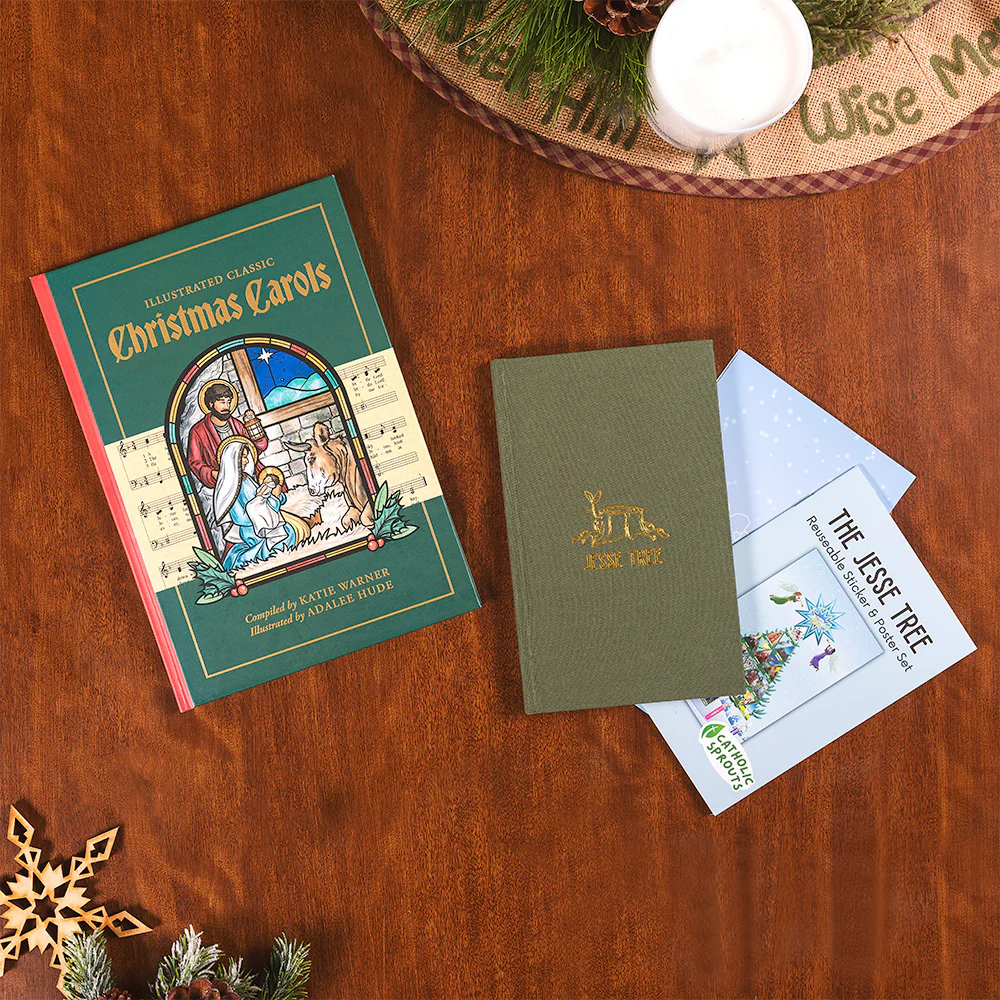 The Jesse Tree: Advent Devotional for Families  & Illustrated Classic Christmas Carols Book Set