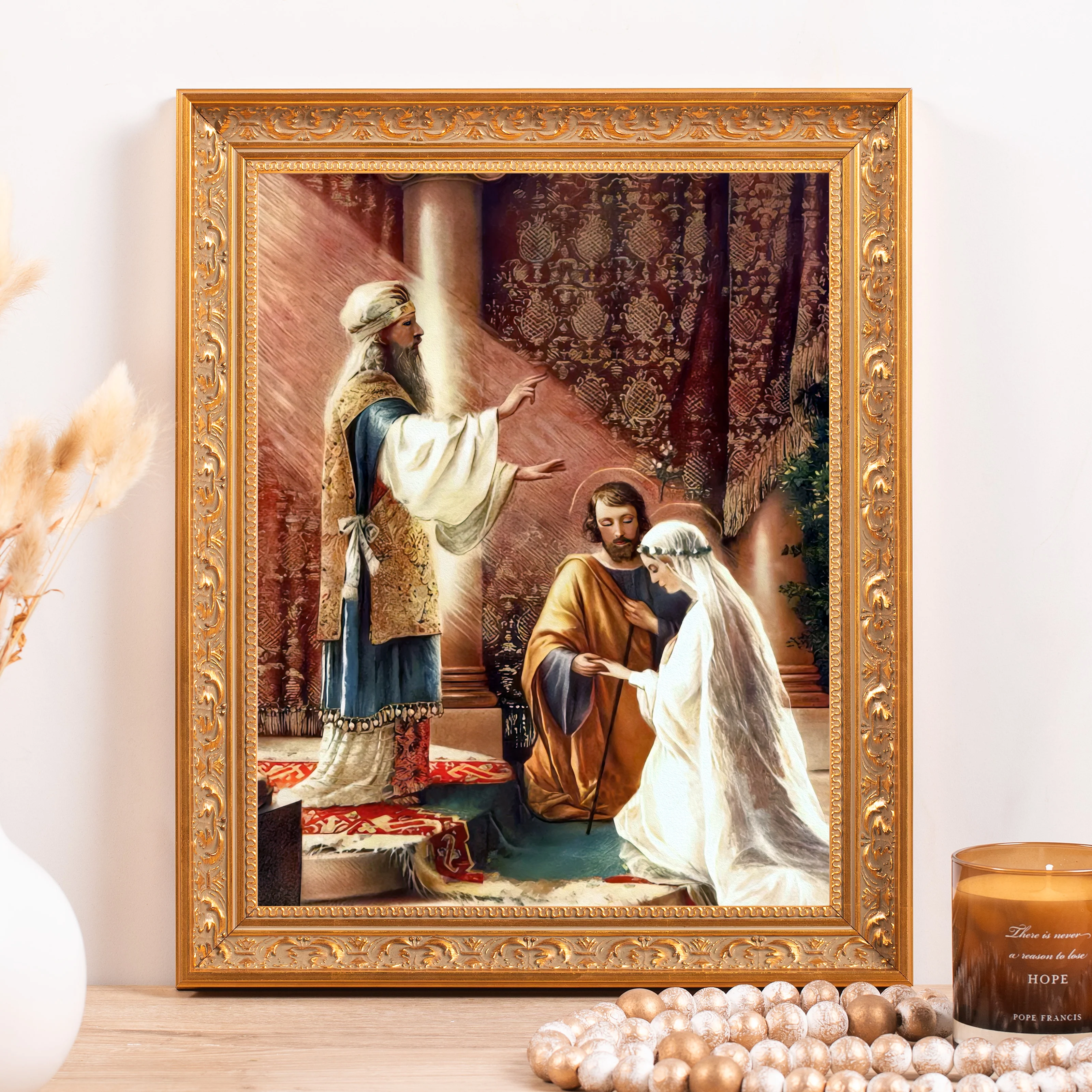 The Marriage of Mary & Joseph Framed Canvas - Sacred Classics Collection