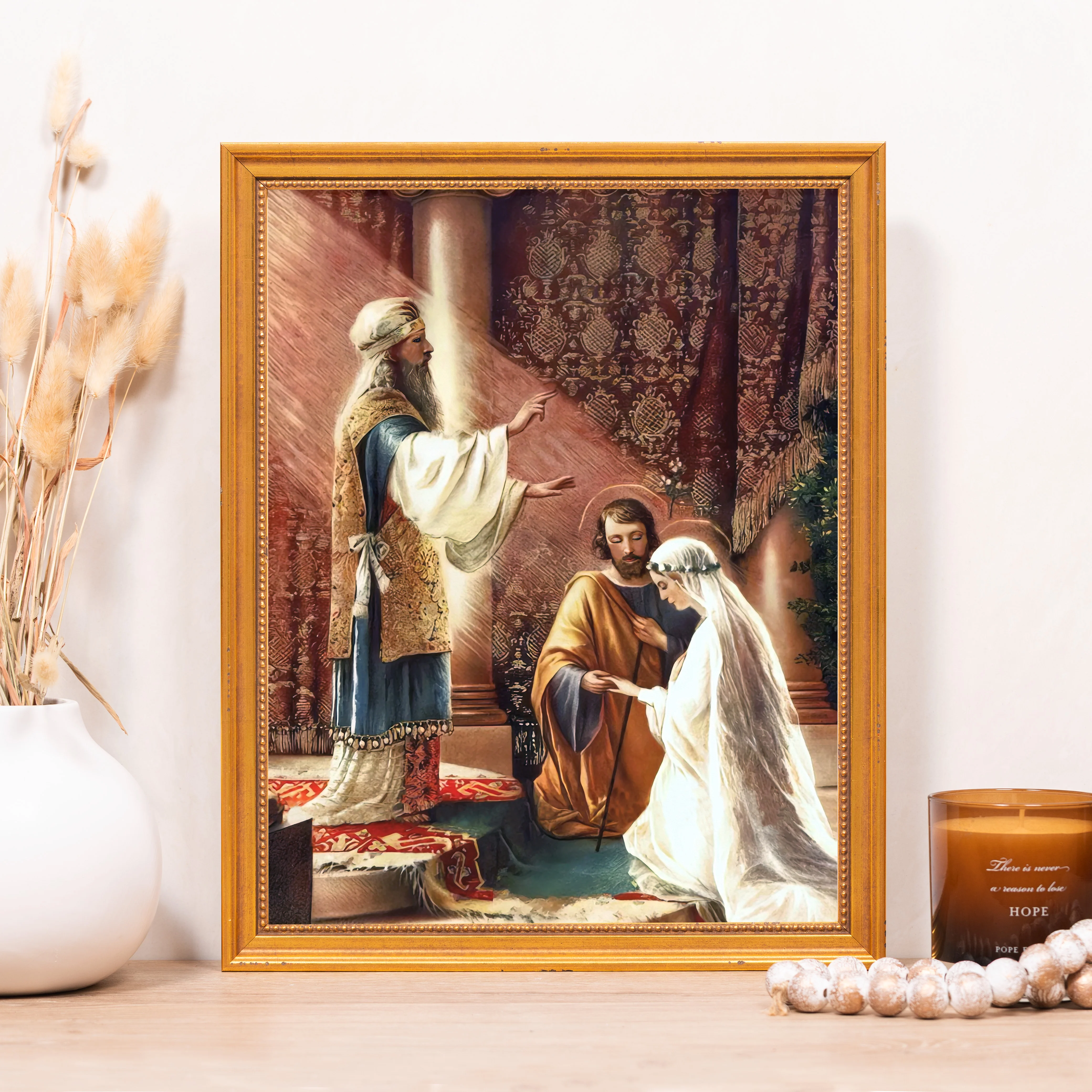 The Marriage of Mary & Joseph Framed Canvas - Sacred Classics Collection - Image 4