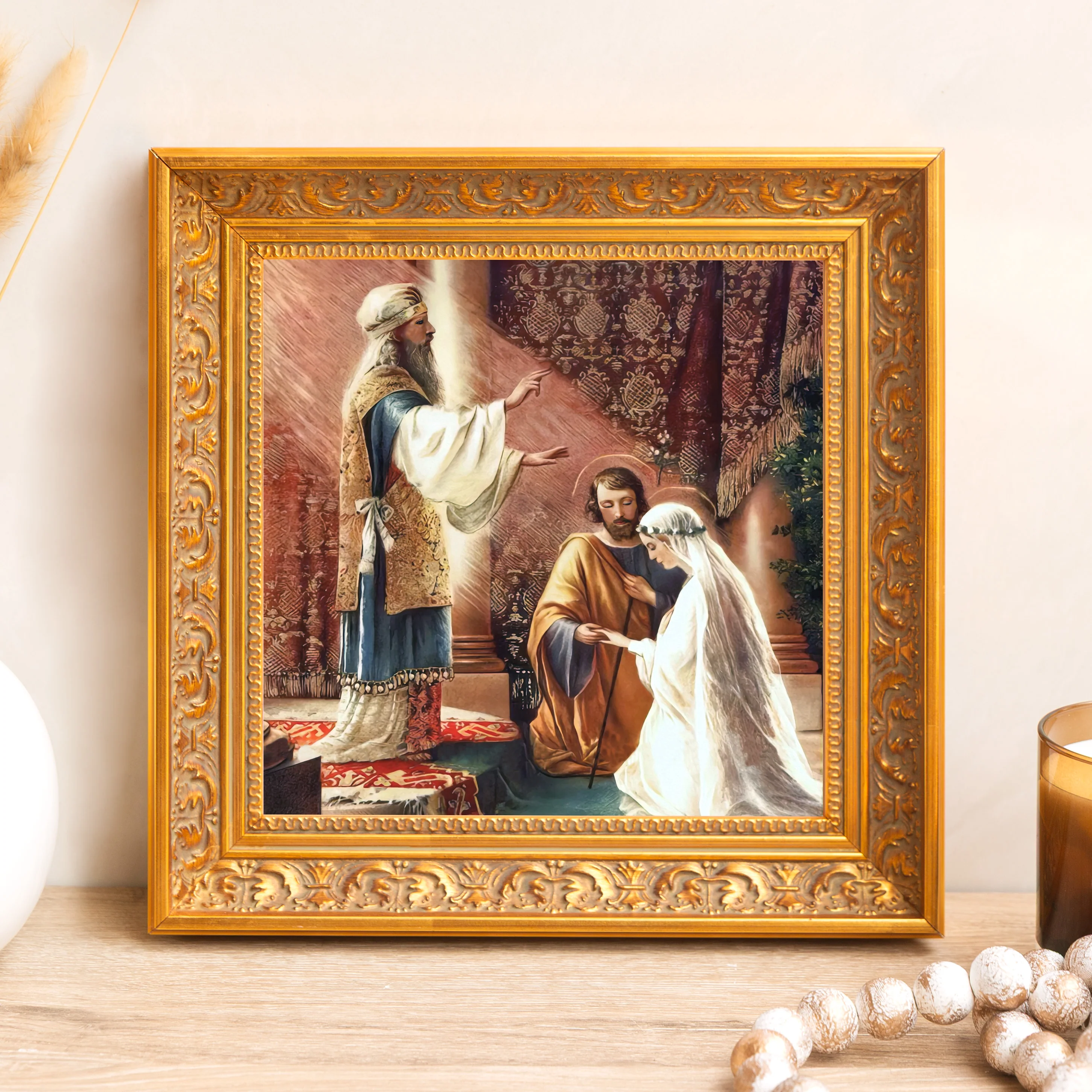 The Marriage of Mary & Joseph Framed Canvas - Sacred Mini Collection