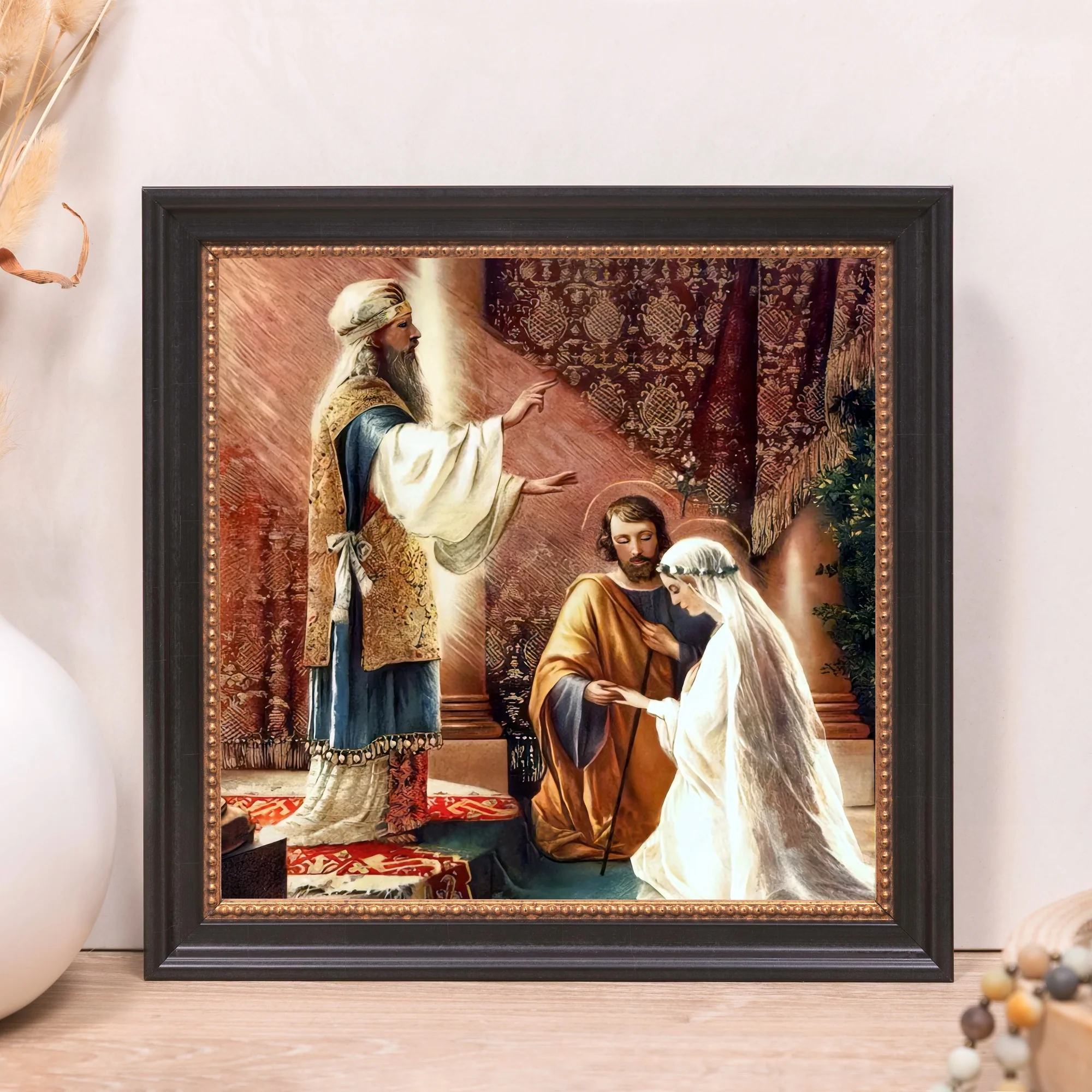 The Marriage of Mary & Joseph Framed Canvas - Sacred Mini Collection - Image 10