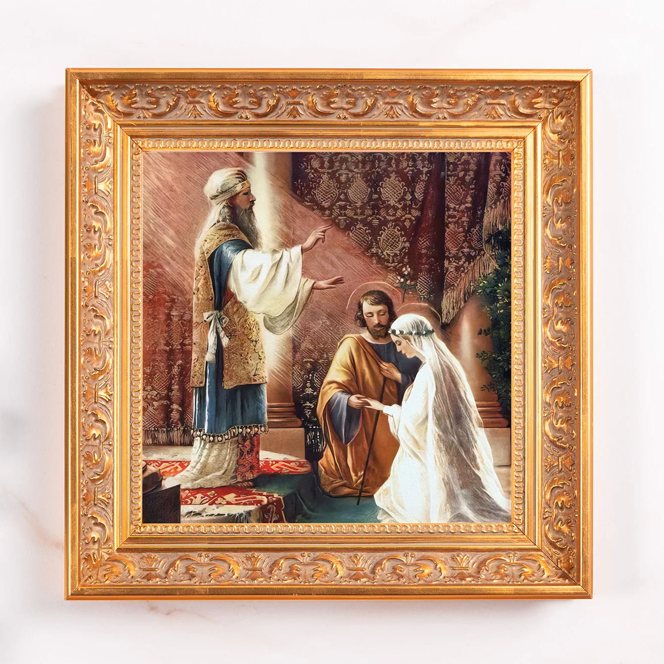 The Marriage of Mary & Joseph Framed Canvas - Sacred Mini Collection - Image 2