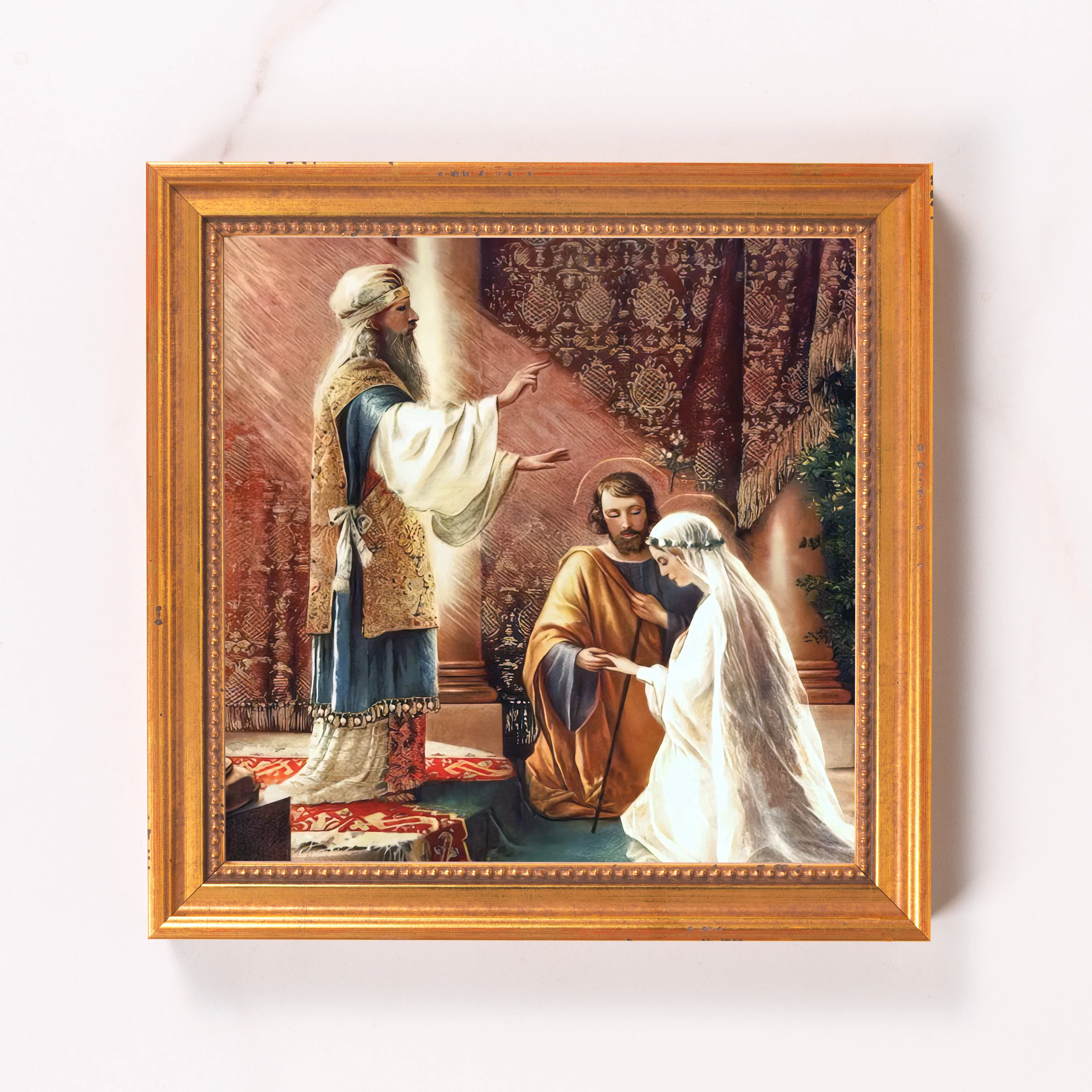 The Marriage of Mary & Joseph Framed Canvas - Sacred Mini Collection - Image 5