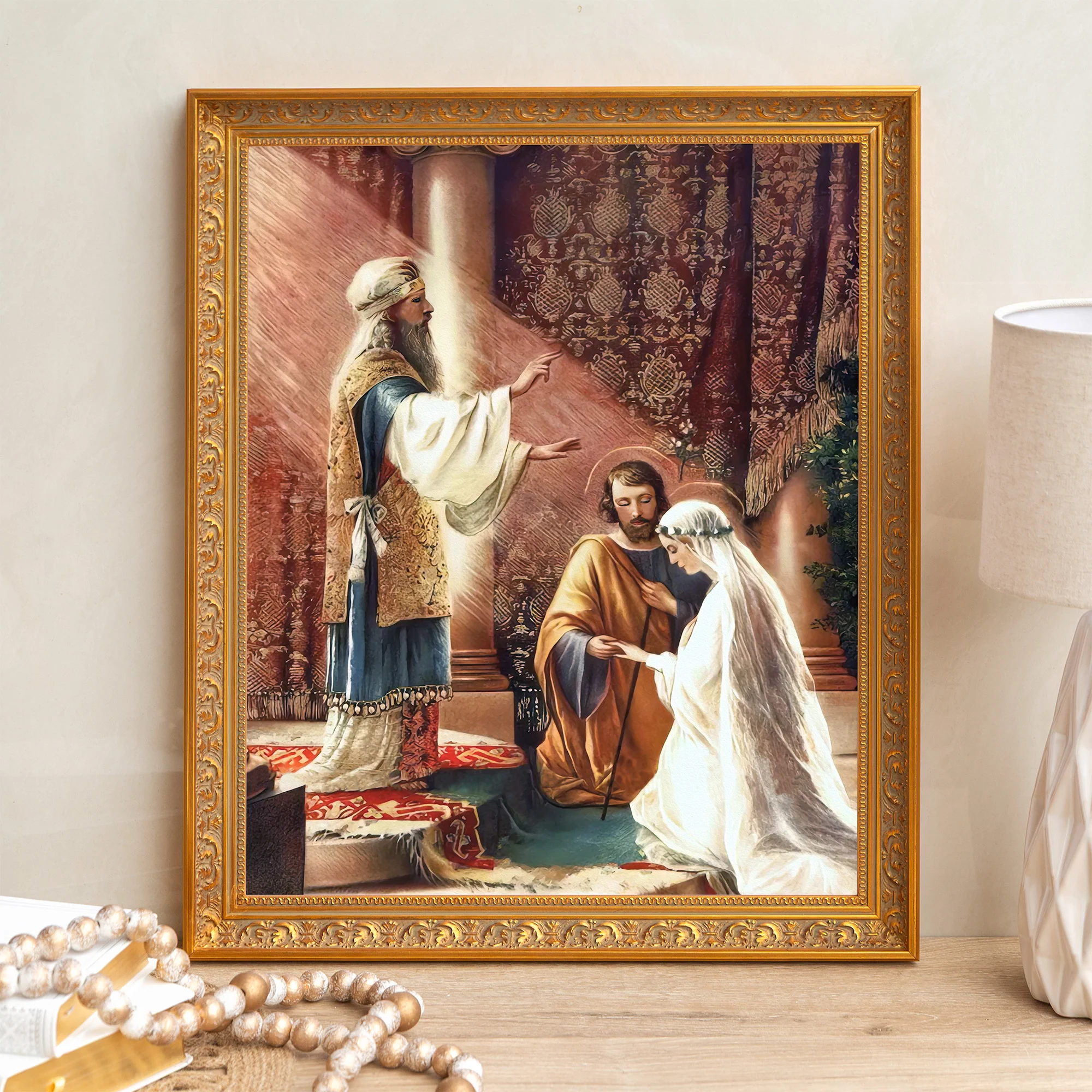 The Marriage of Mary & Joseph Framed Canvas - Sacred Signature Collection