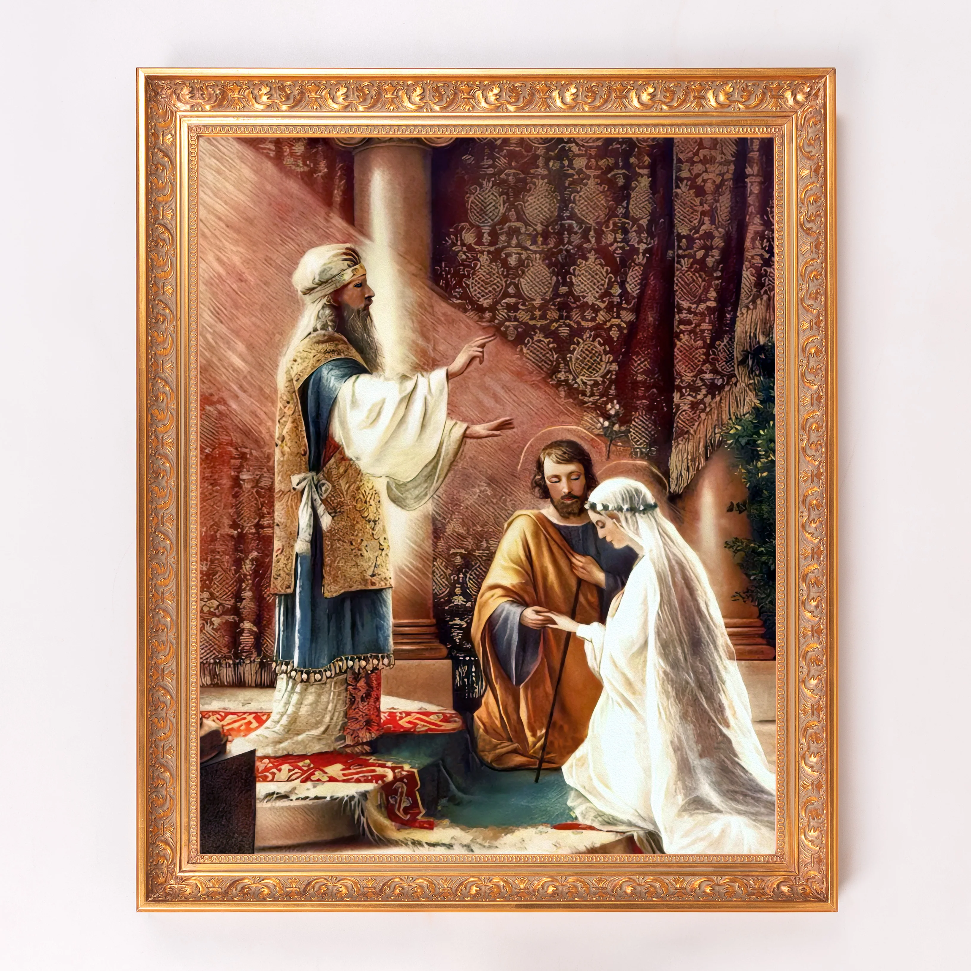 The Marriage of Mary & Joseph Framed Canvas - Sacred Signature Collection - Image 2