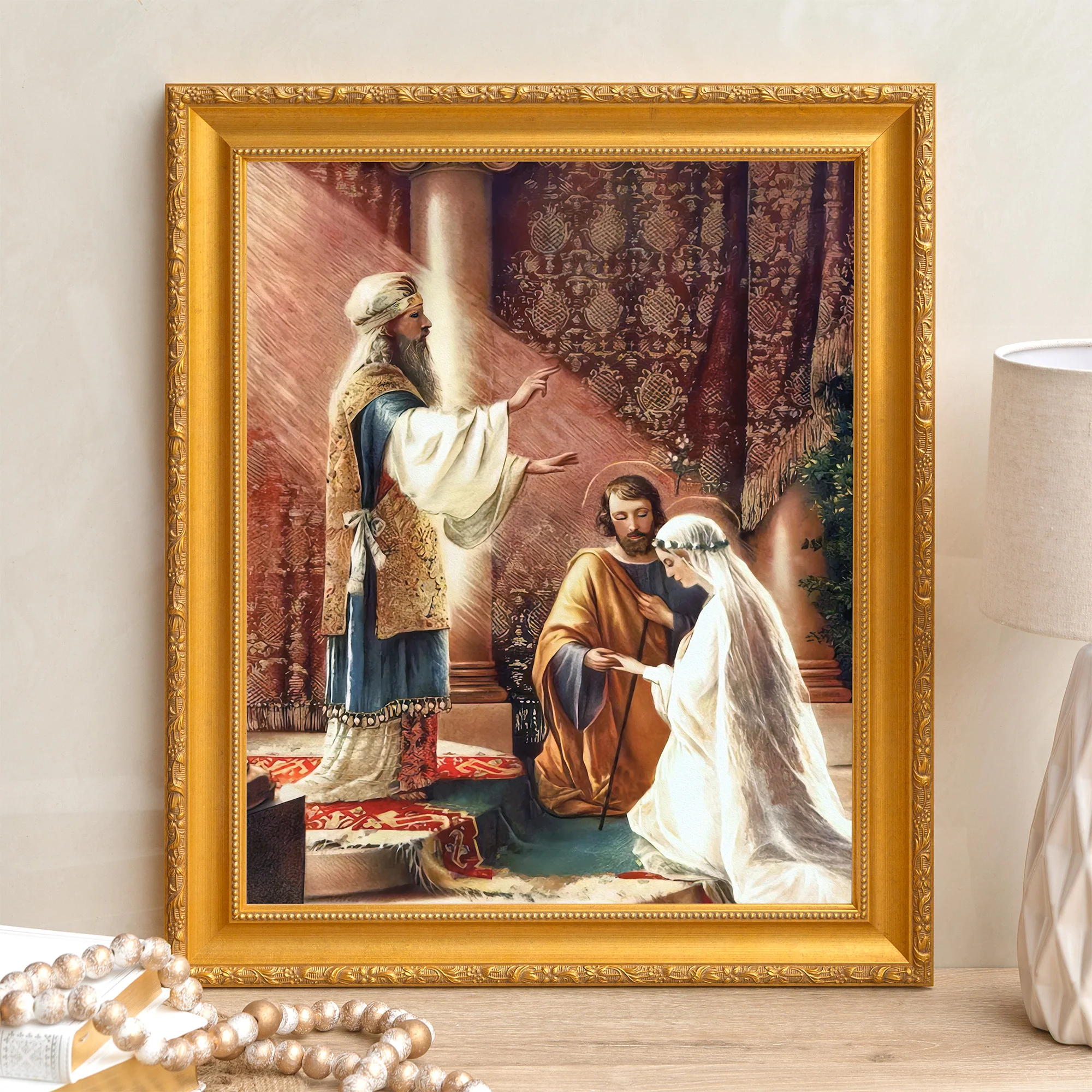 The Marriage of Mary & Joseph Framed Canvas - Sacred Signature Collection - Image 4