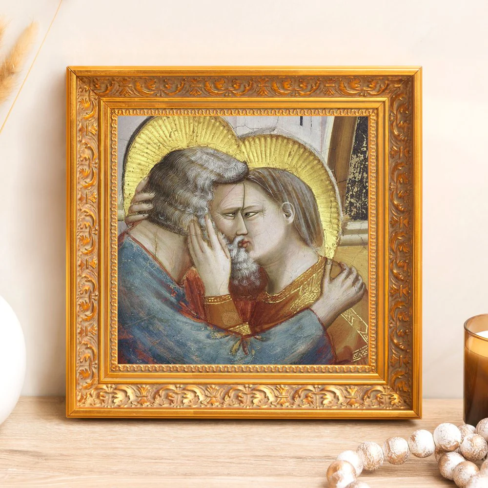 The Meeting at the Golden Gate of St. Joachim & St. Anne Framed Canvas - Sacred Mini Collection