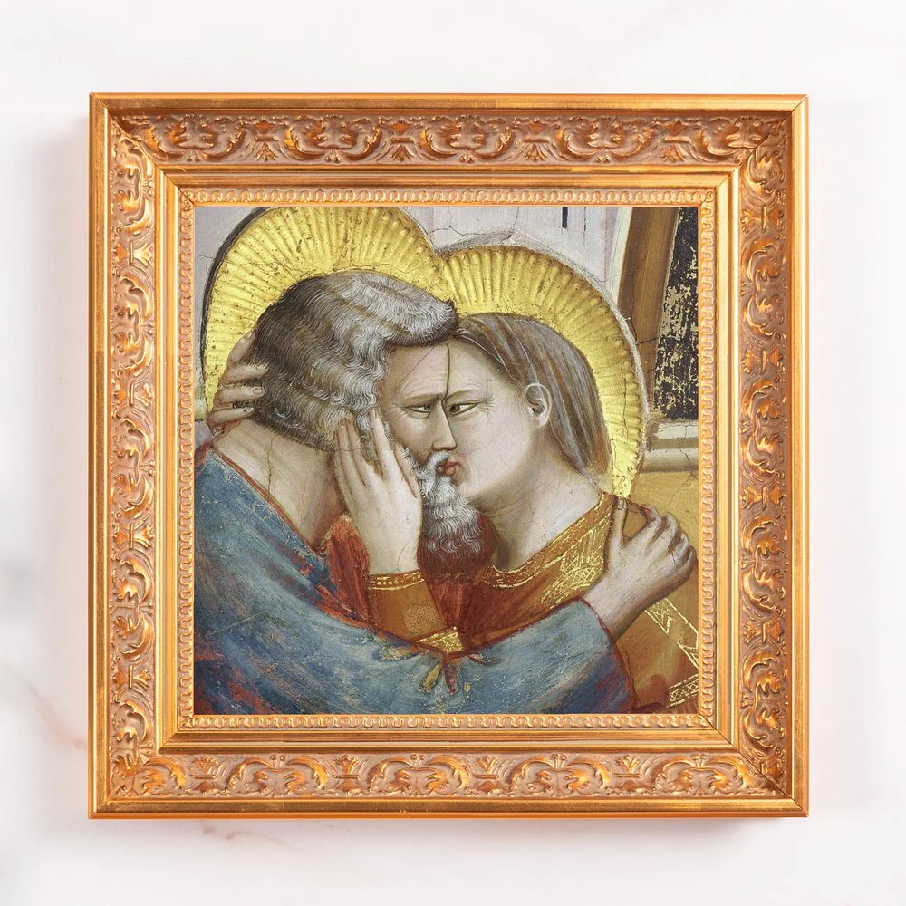 The Meeting at the Golden Gate of St. Joachim & St. Anne Framed Canvas - Sacred Mini Collection - Image 2
