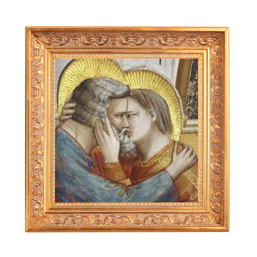 The Meeting at the Golden Gate of St. Joachim & St. Anne Framed Canvas - Sacred Mini Collection - Image 3