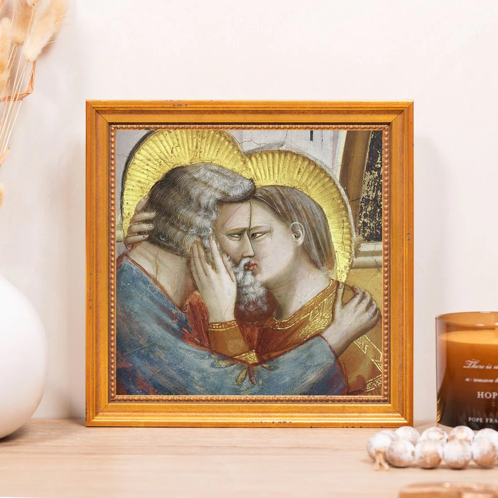 The Meeting at the Golden Gate of St. Joachim & St. Anne Framed Canvas - Sacred Mini Collection - Image 5
