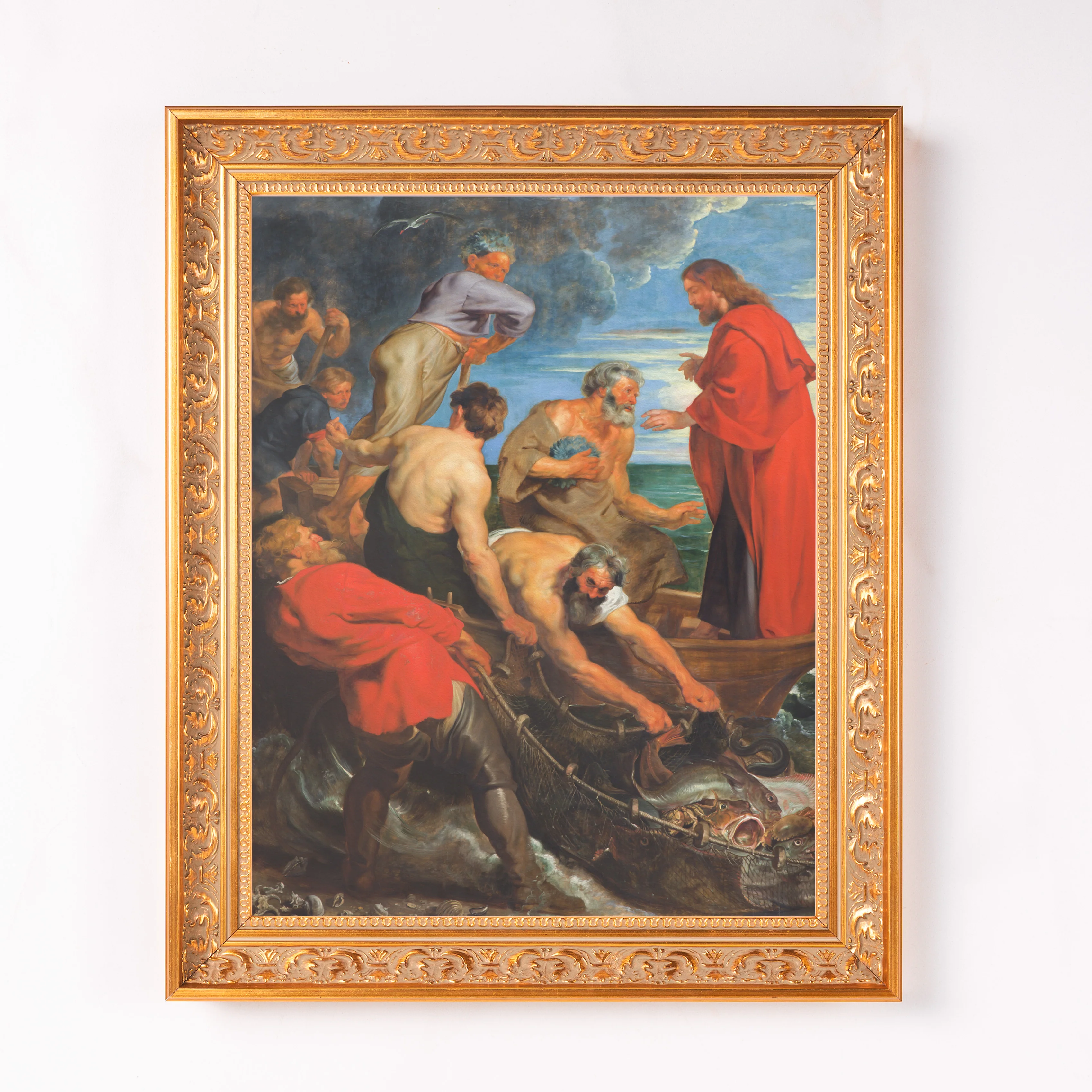 The Miraculous Draught of Fishes Framed Canvas - Sacred Classics Collection - Image 2