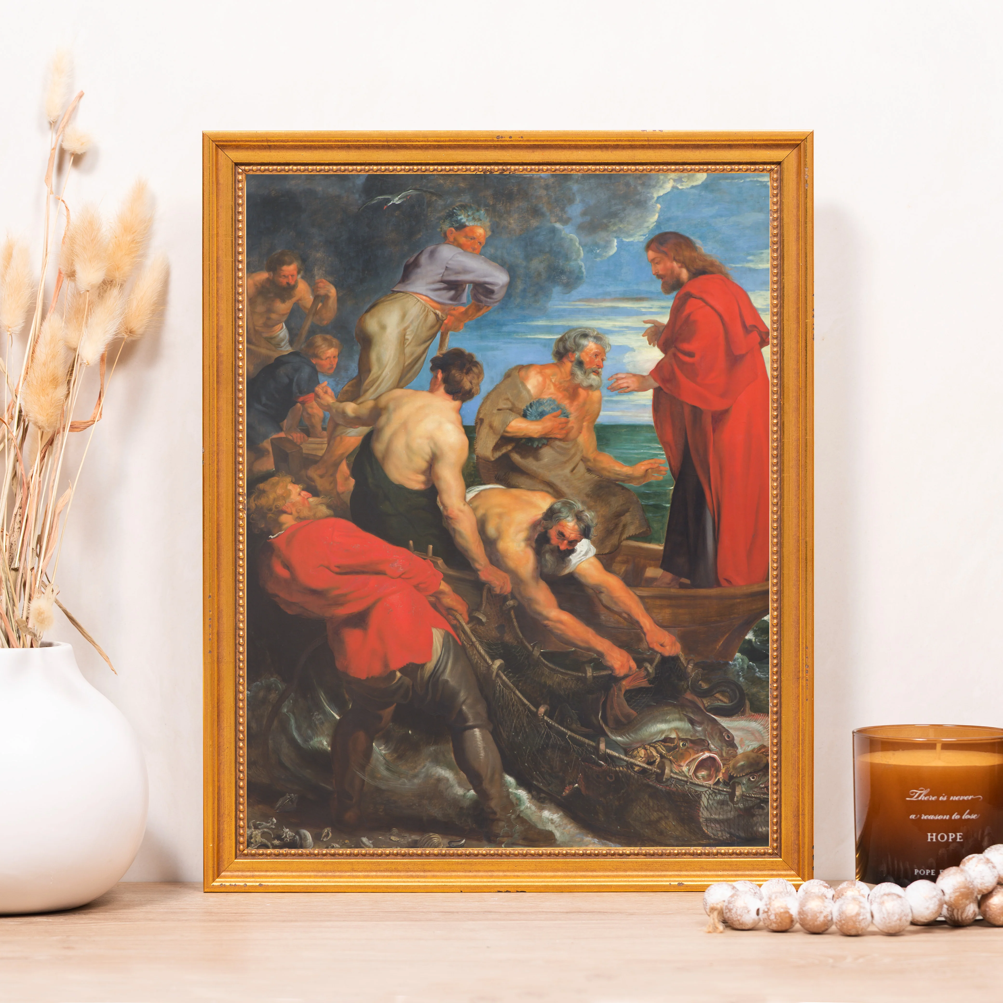 The Miraculous Draught of Fishes Framed Canvas - Sacred Classics Collection - Image 4
