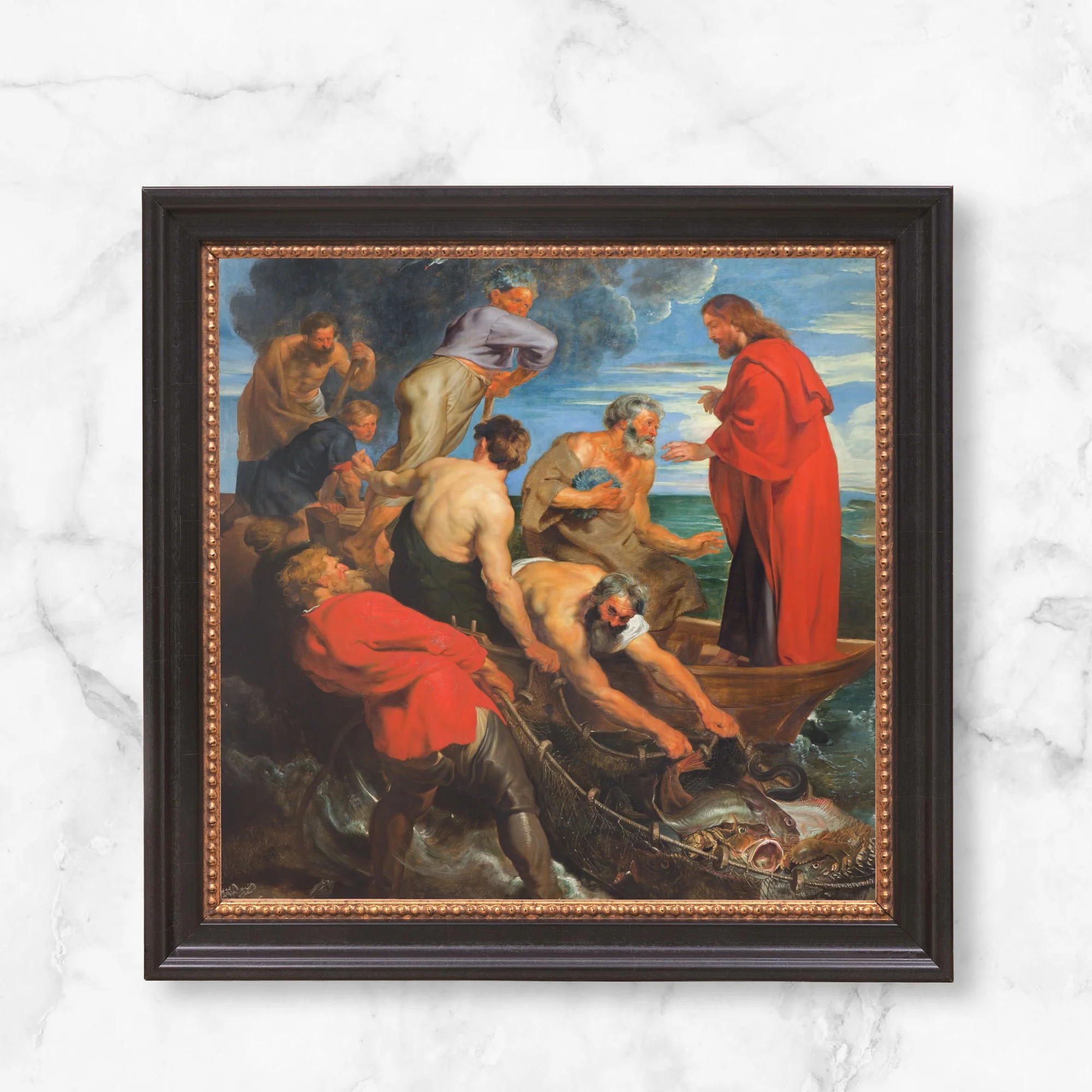 The Miraculous Draught of Fishes Framed Canvas - Sacred Mini Collection - Image 12