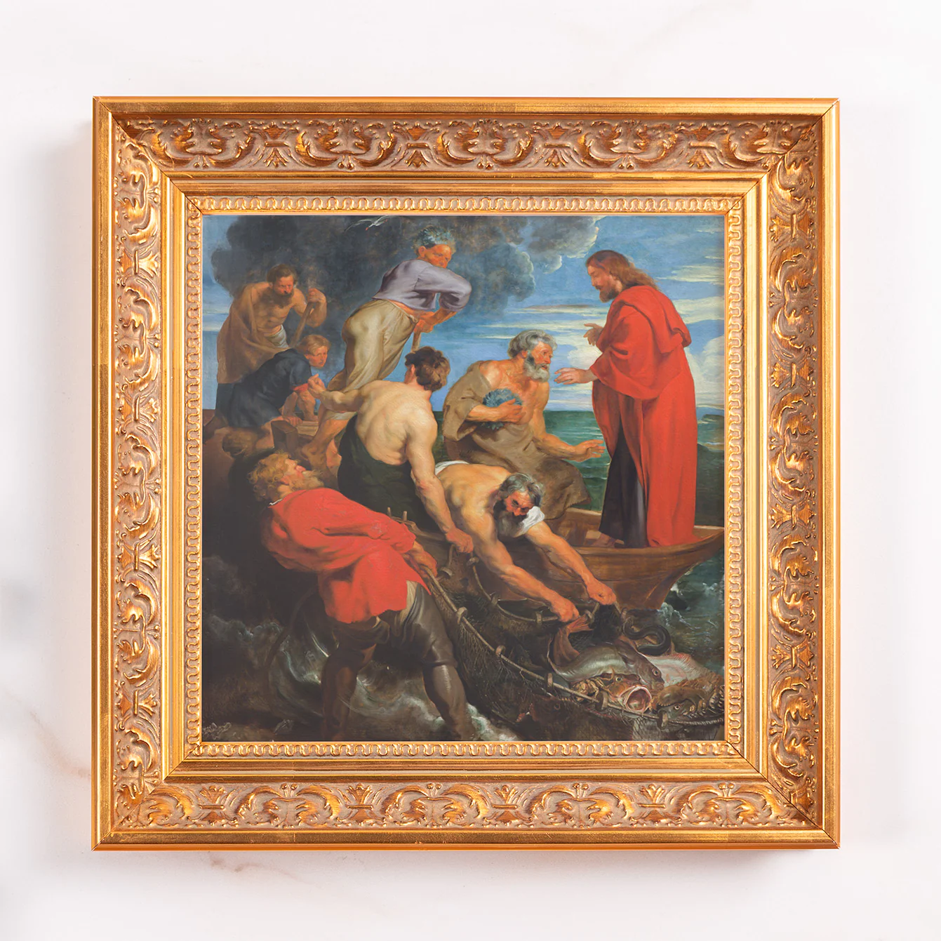 The Miraculous Draught of Fishes Framed Canvas - Sacred Mini Collection - Image 2