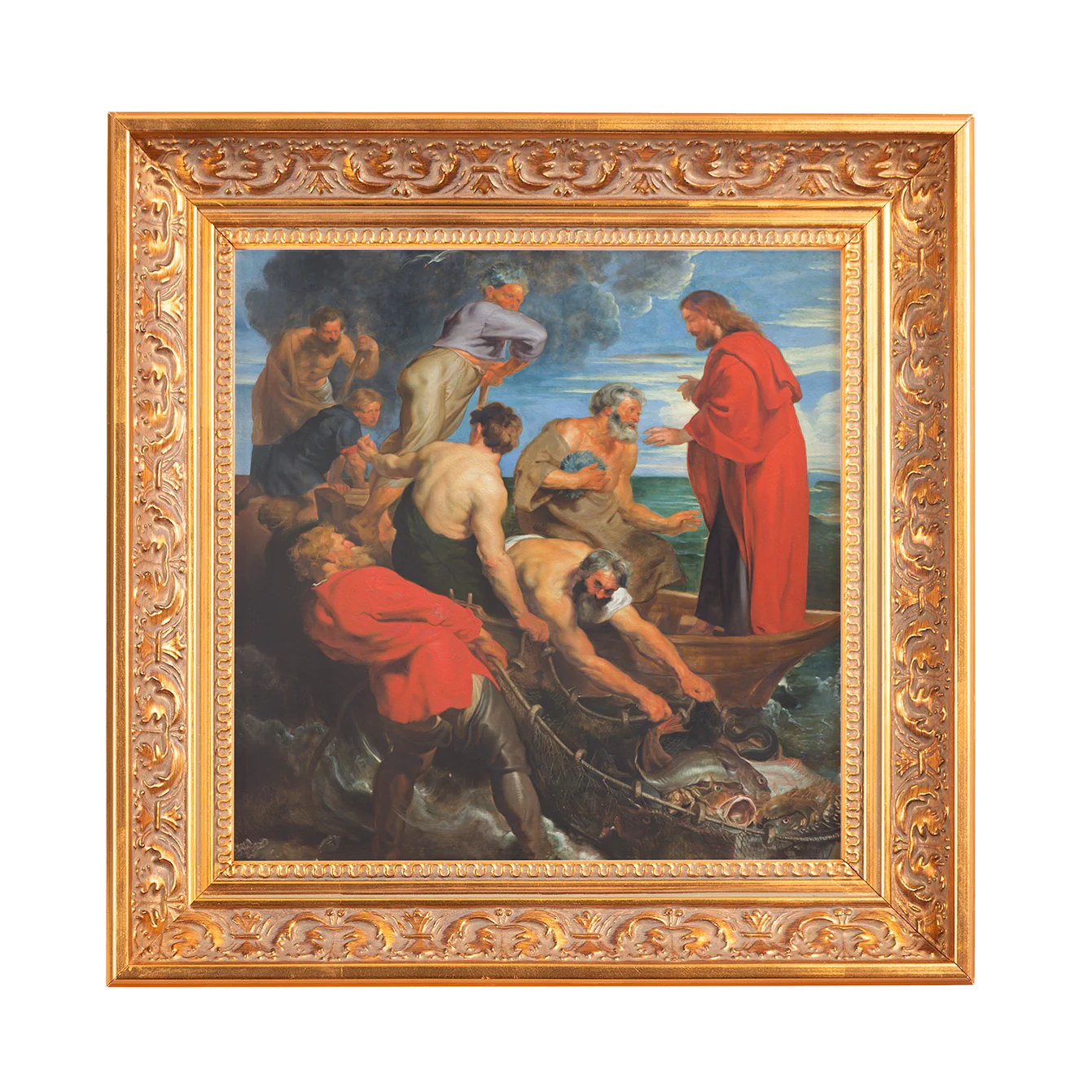 The Miraculous Draught of Fishes Framed Canvas - Sacred Mini Collection - Image 3