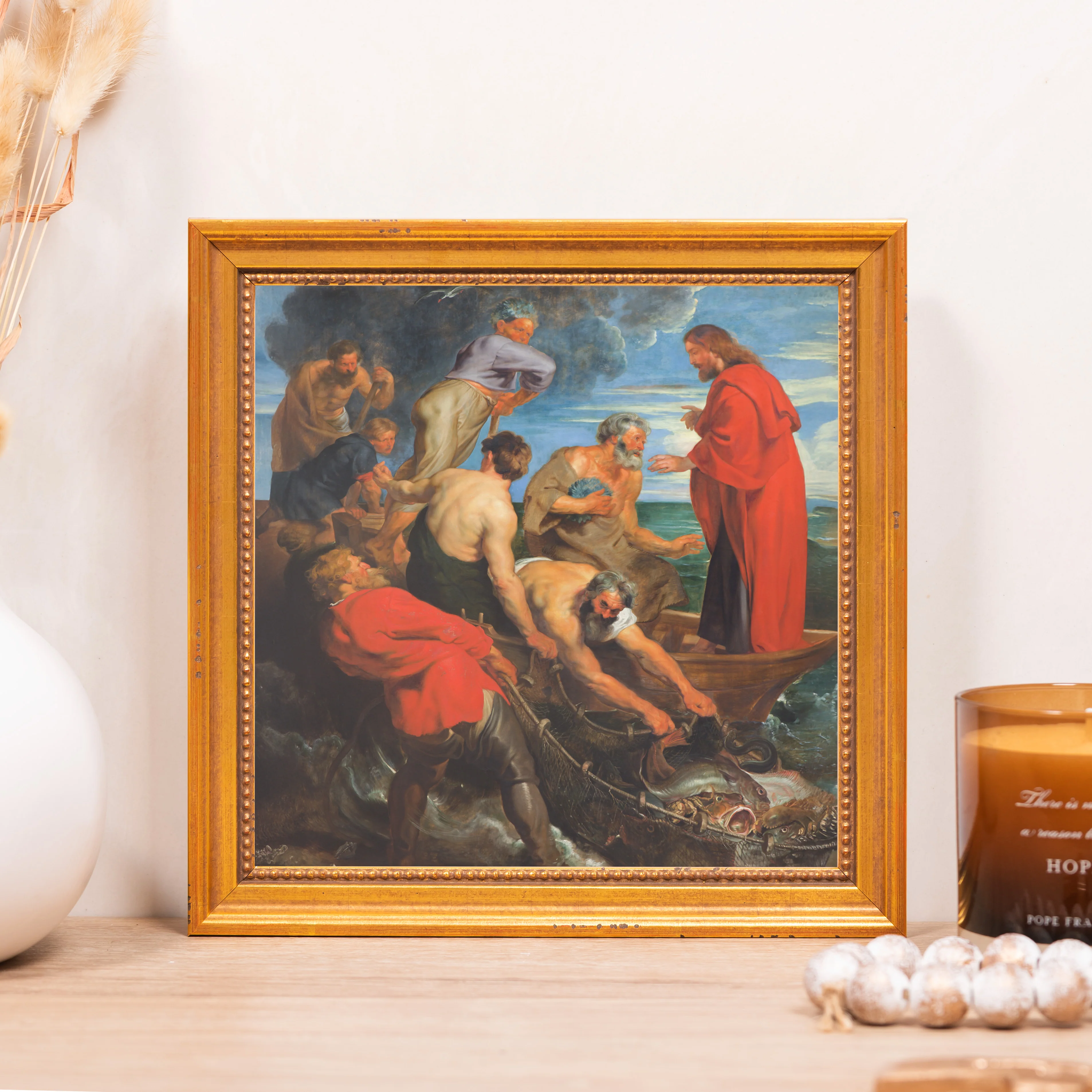 The Miraculous Draught of Fishes Framed Canvas - Sacred Mini Collection - Image 5