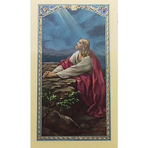 The Power Of Prayer - Christ in Garden - Prayer Card