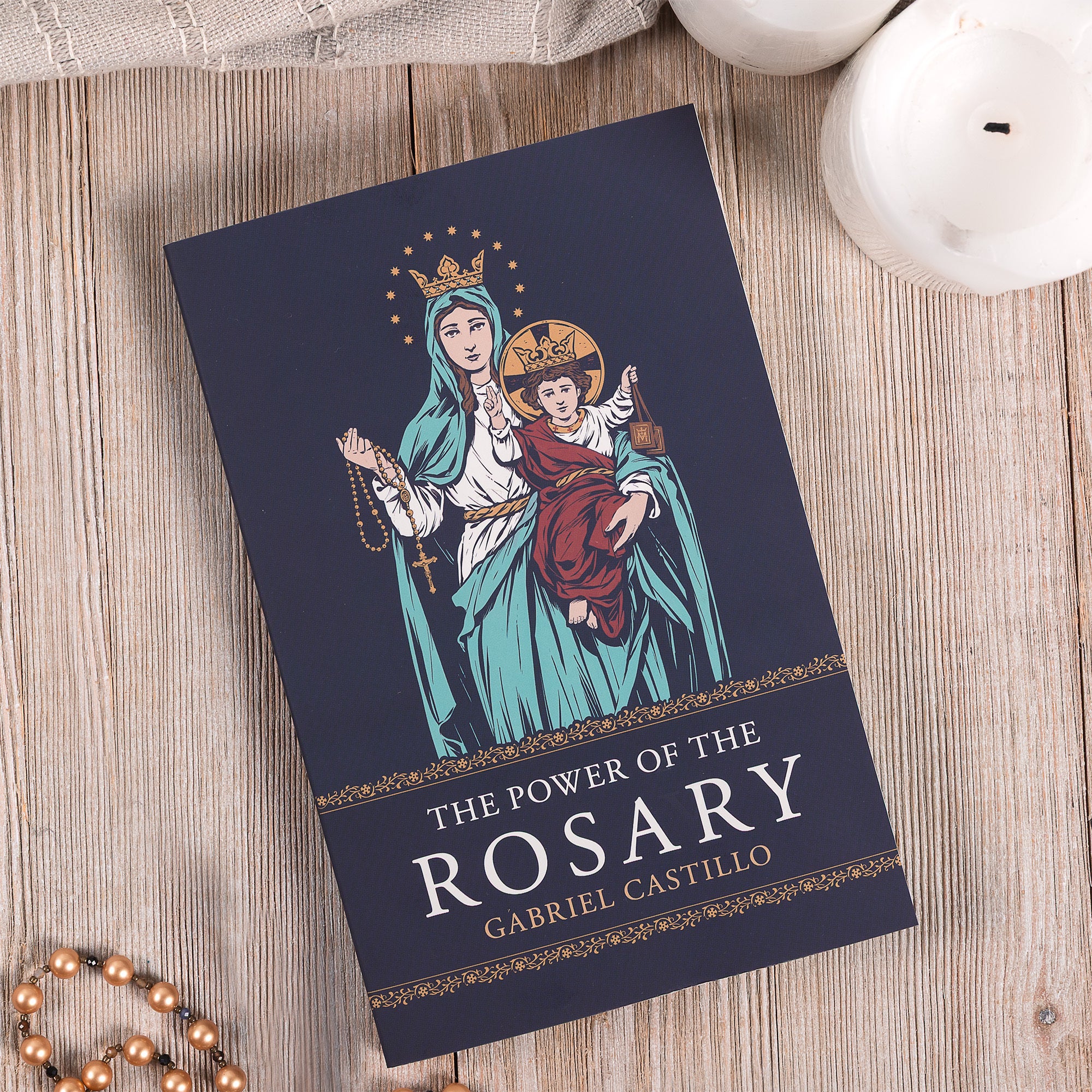 The Power of the Rosary Book & Personalized Three Hearts Rosary Box Gift Set - Image 3