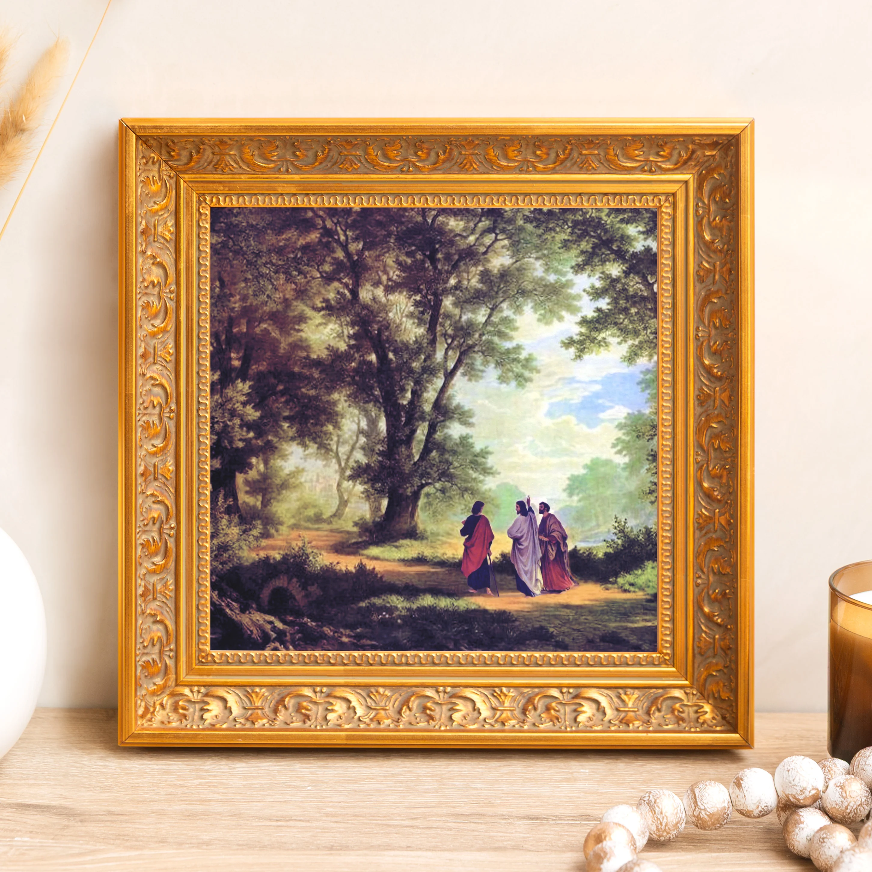The Road to Emmaus Framed Canvas - Sacred Mini Collection