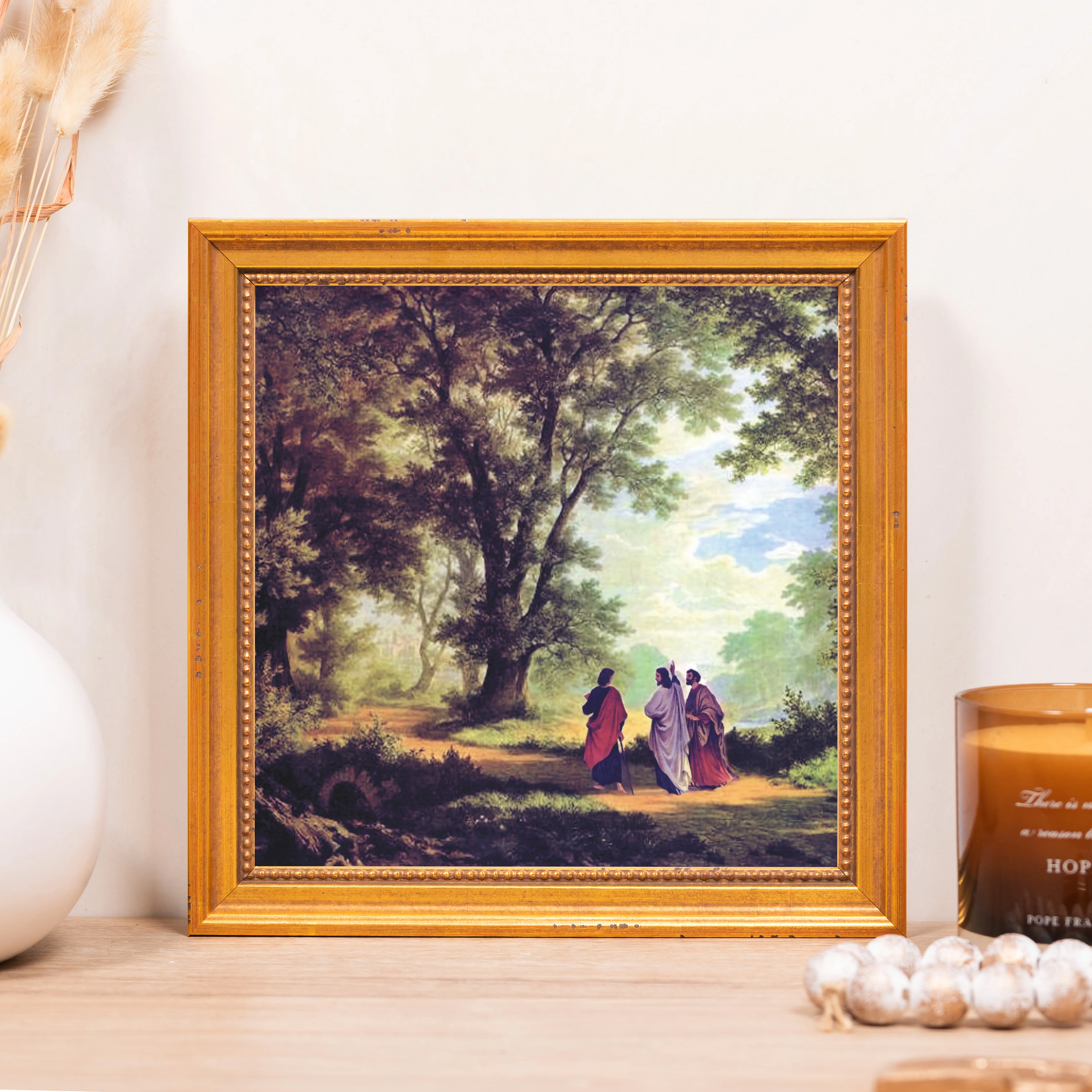 The Road to Emmaus Framed Canvas - Sacred Mini Collection - Image 4