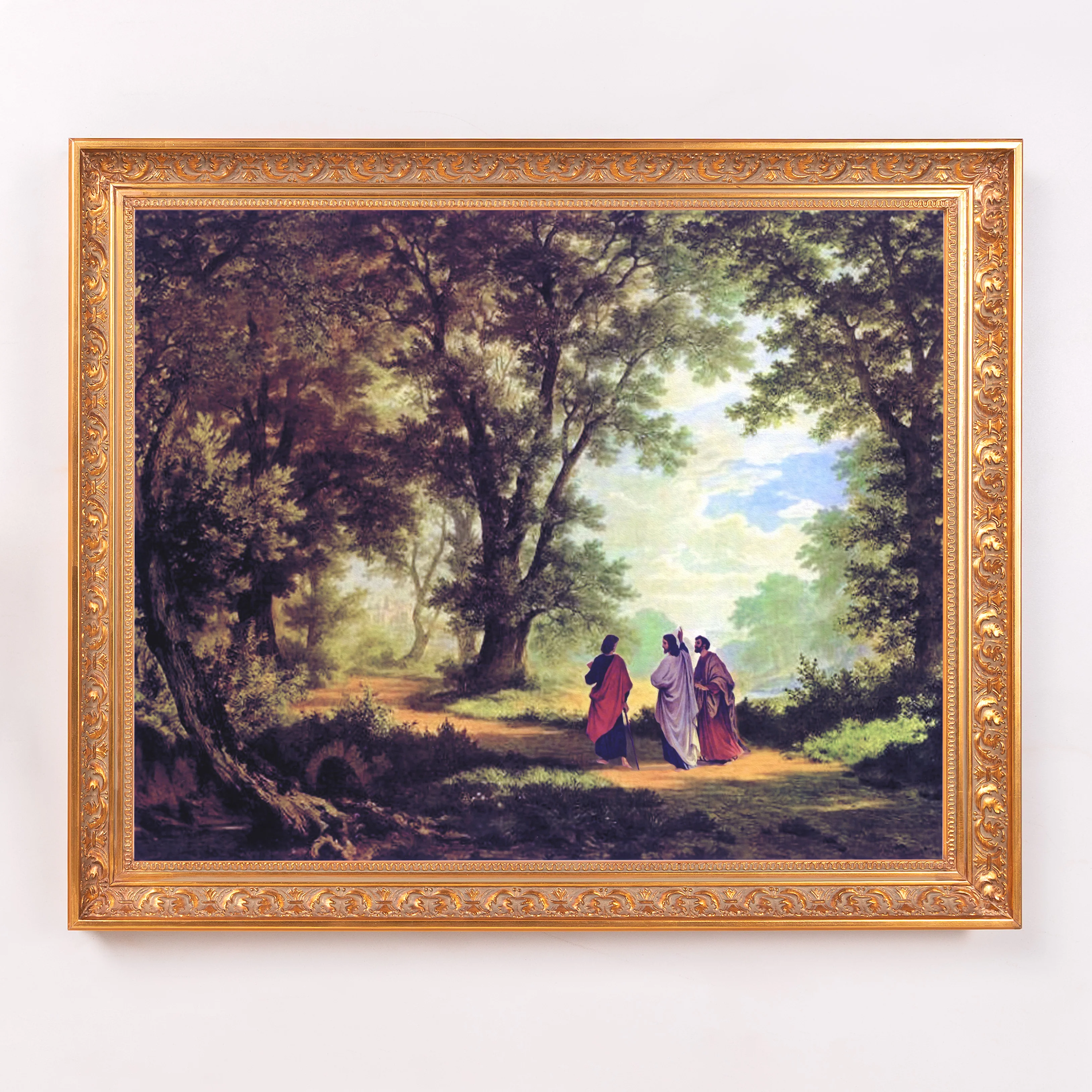 The Road to Emmaus Framed Canvas - Sacred Signature Collection - Image 2