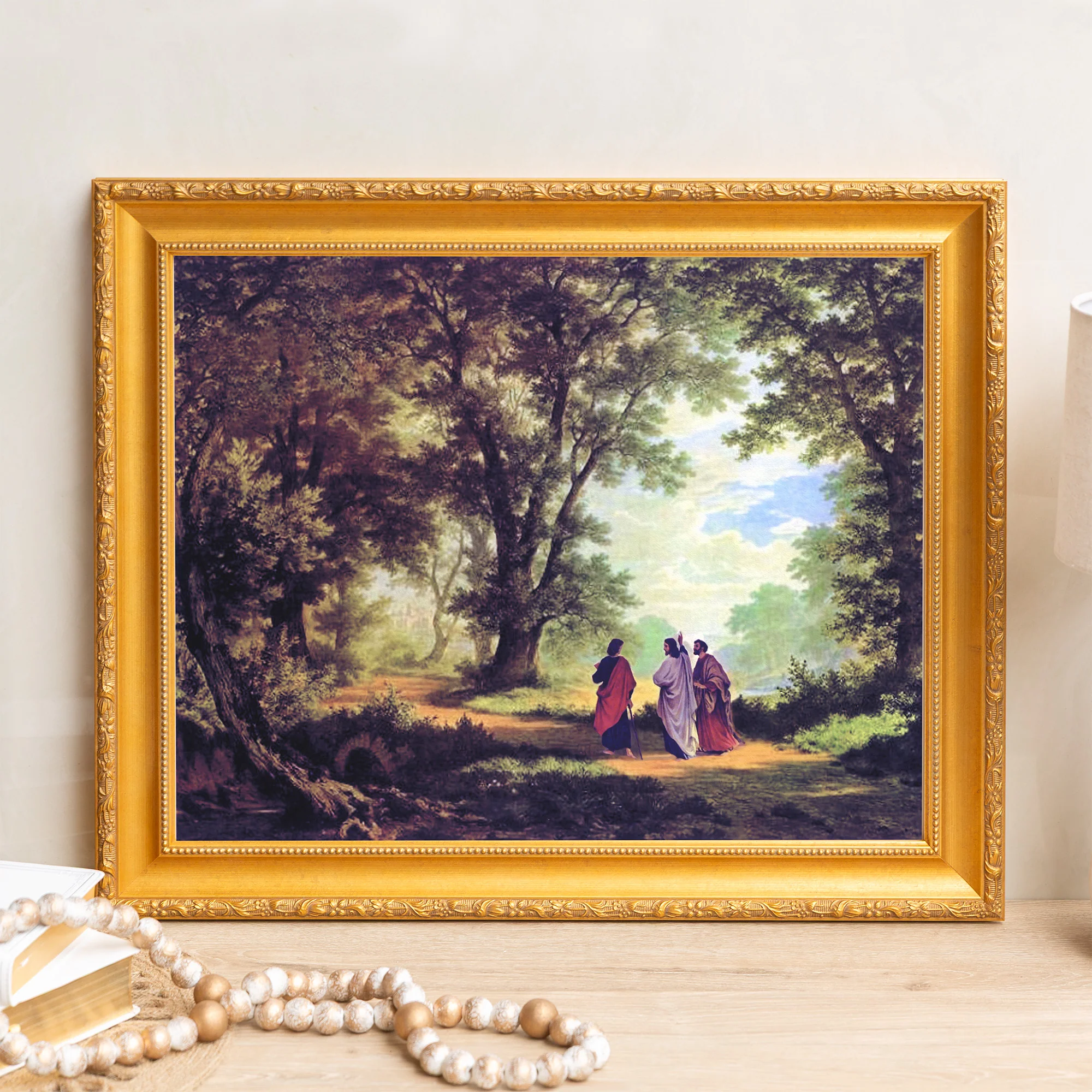 The Road to Emmaus Framed Canvas - Sacred Signature Collection - Image 6