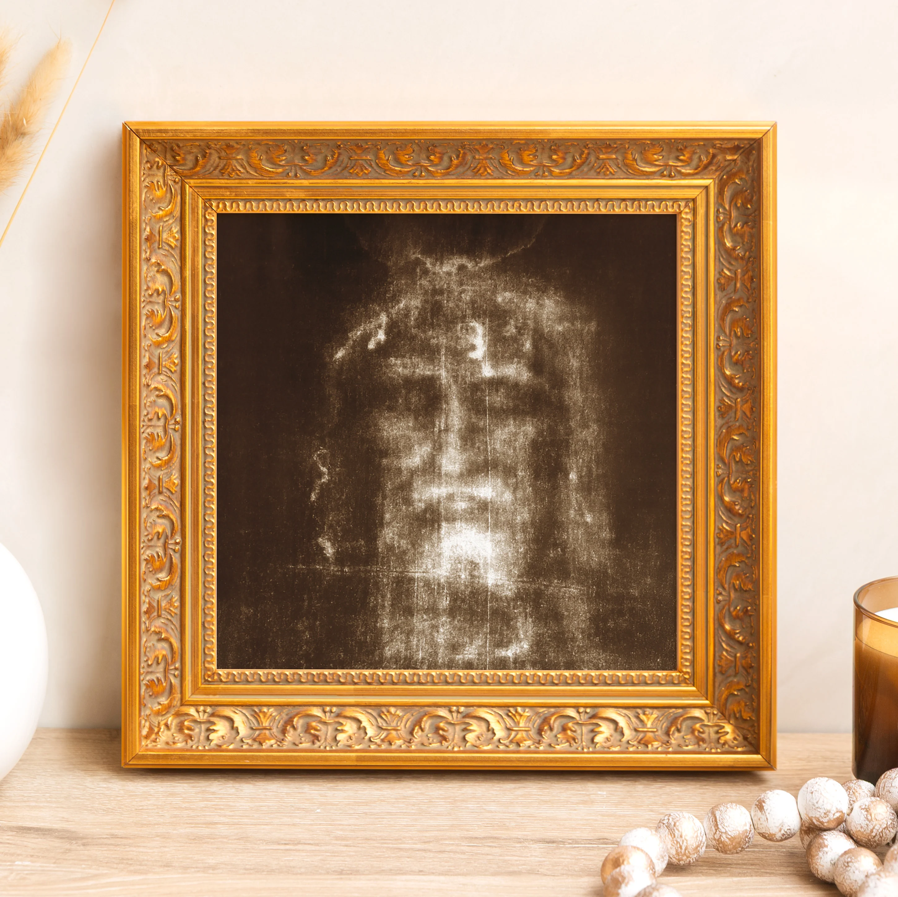 The Shroud of Turin Framed Canvas - Sacred Mini Collection