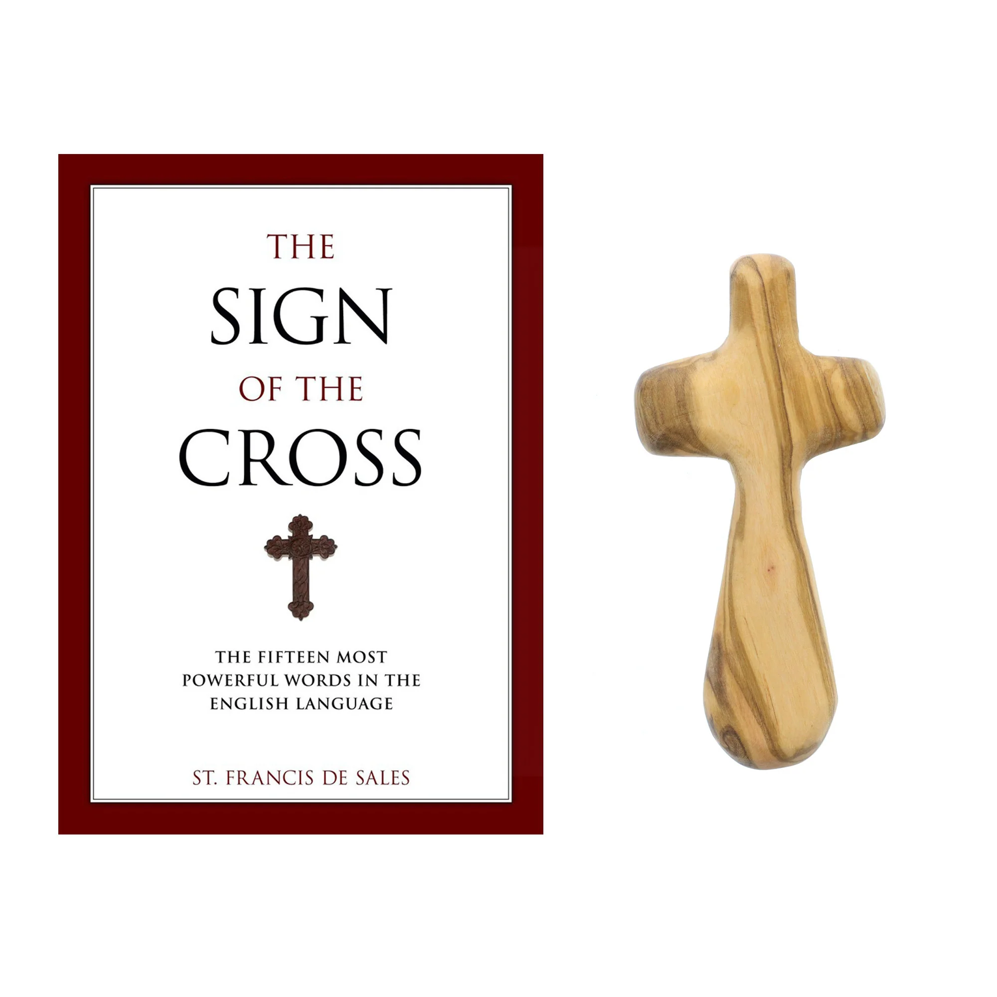 The Sign of the Cross & Olive Wood Pocket Cross (2 Gift Set) - Image 2