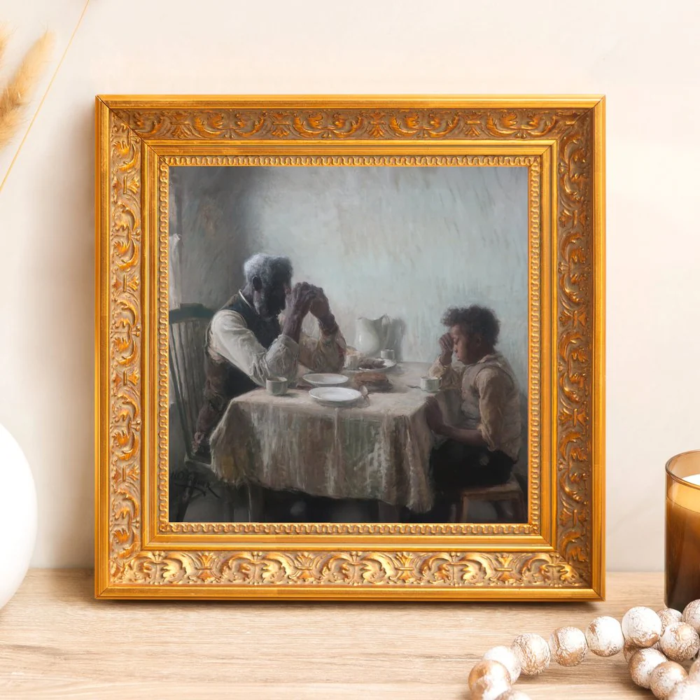 The Thankful Poor Framed Canvas - Sacred Mini Collection