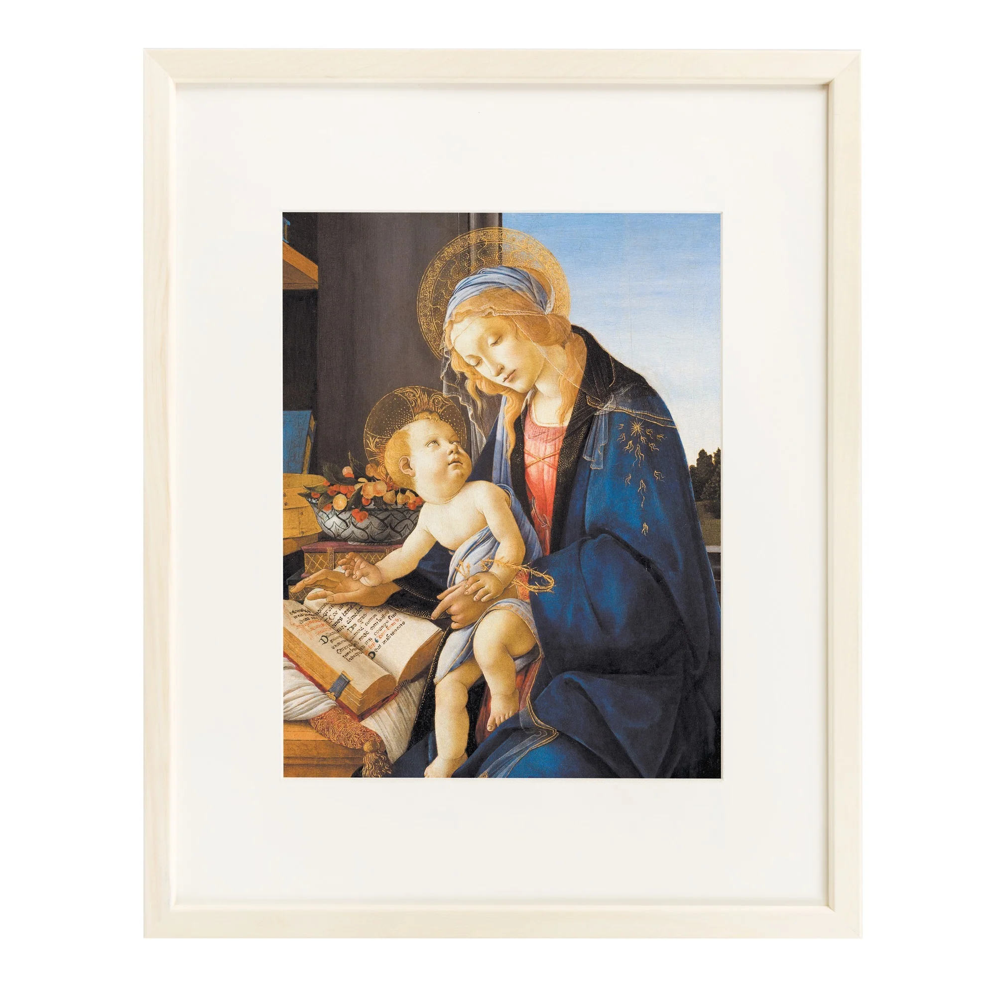 The Virgin and Child (Madonna of the Book) Framed Print