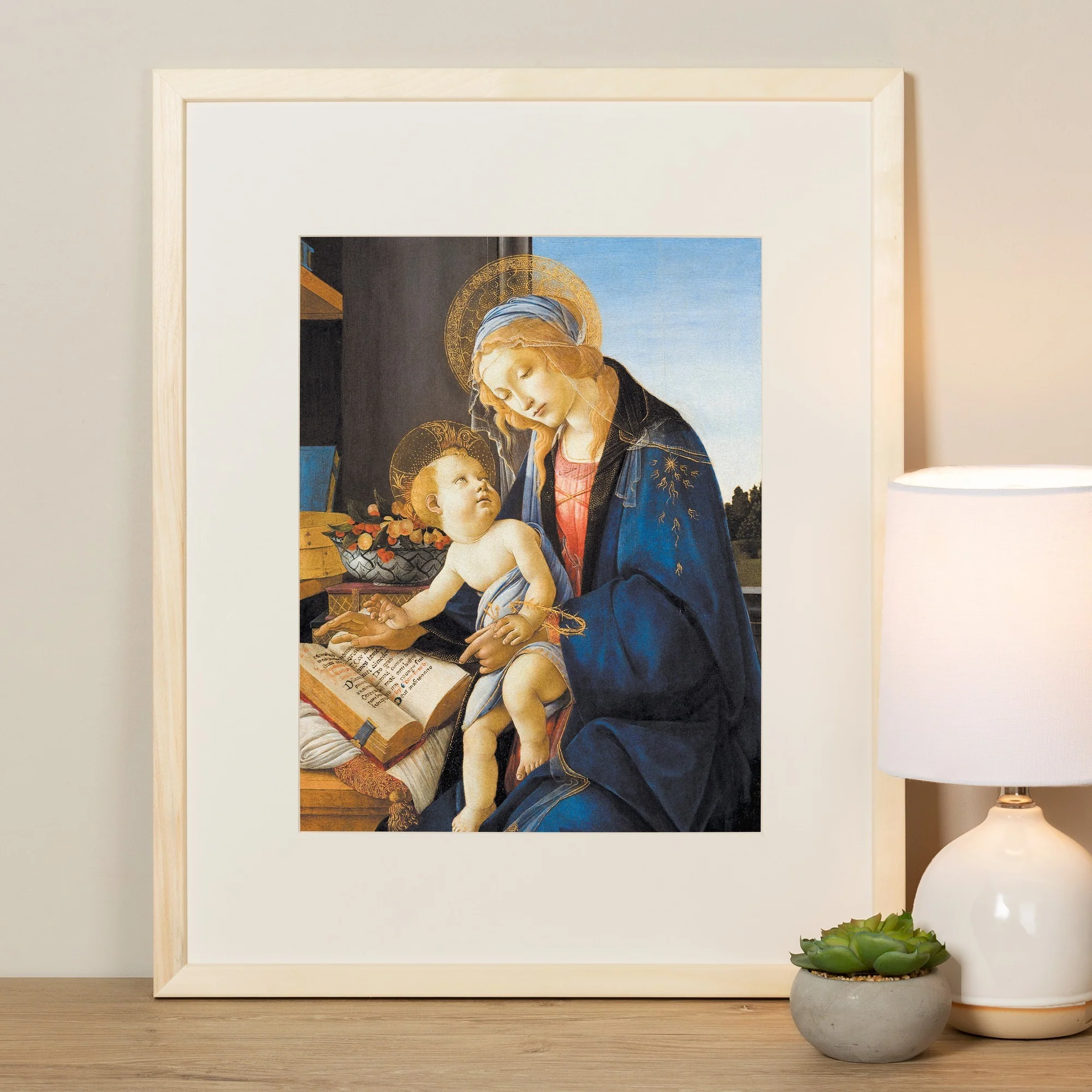 The Virgin and Child (Madonna of the Book) Framed Print - Image 2