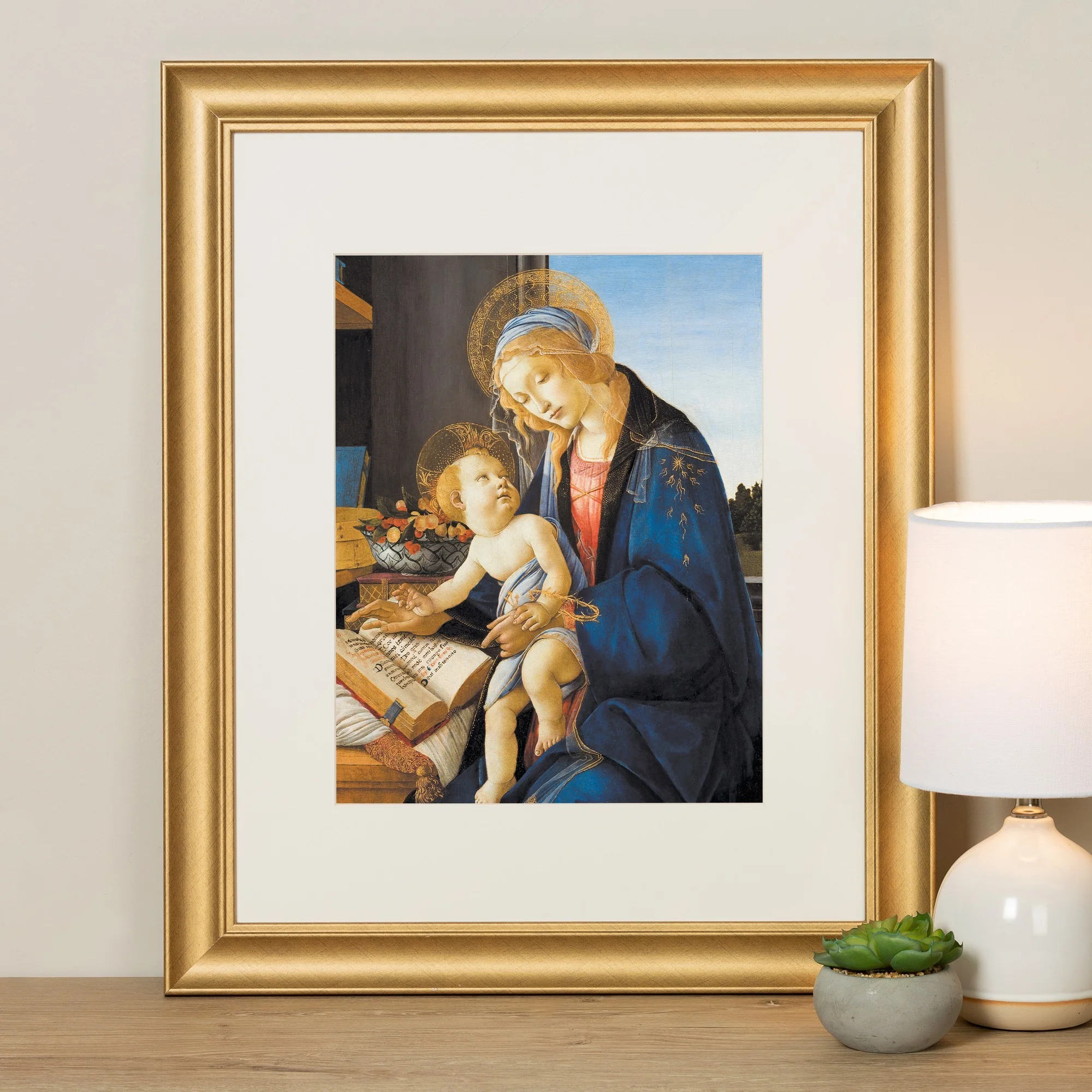 The Virgin and Child (Madonna of the Book) Framed Print - Image 3
