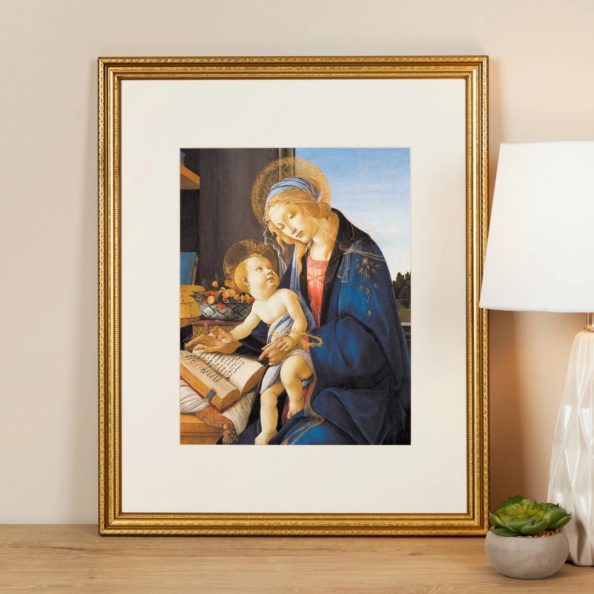 The Virgin and Child (Madonna of the Book) Framed Print - Image 4