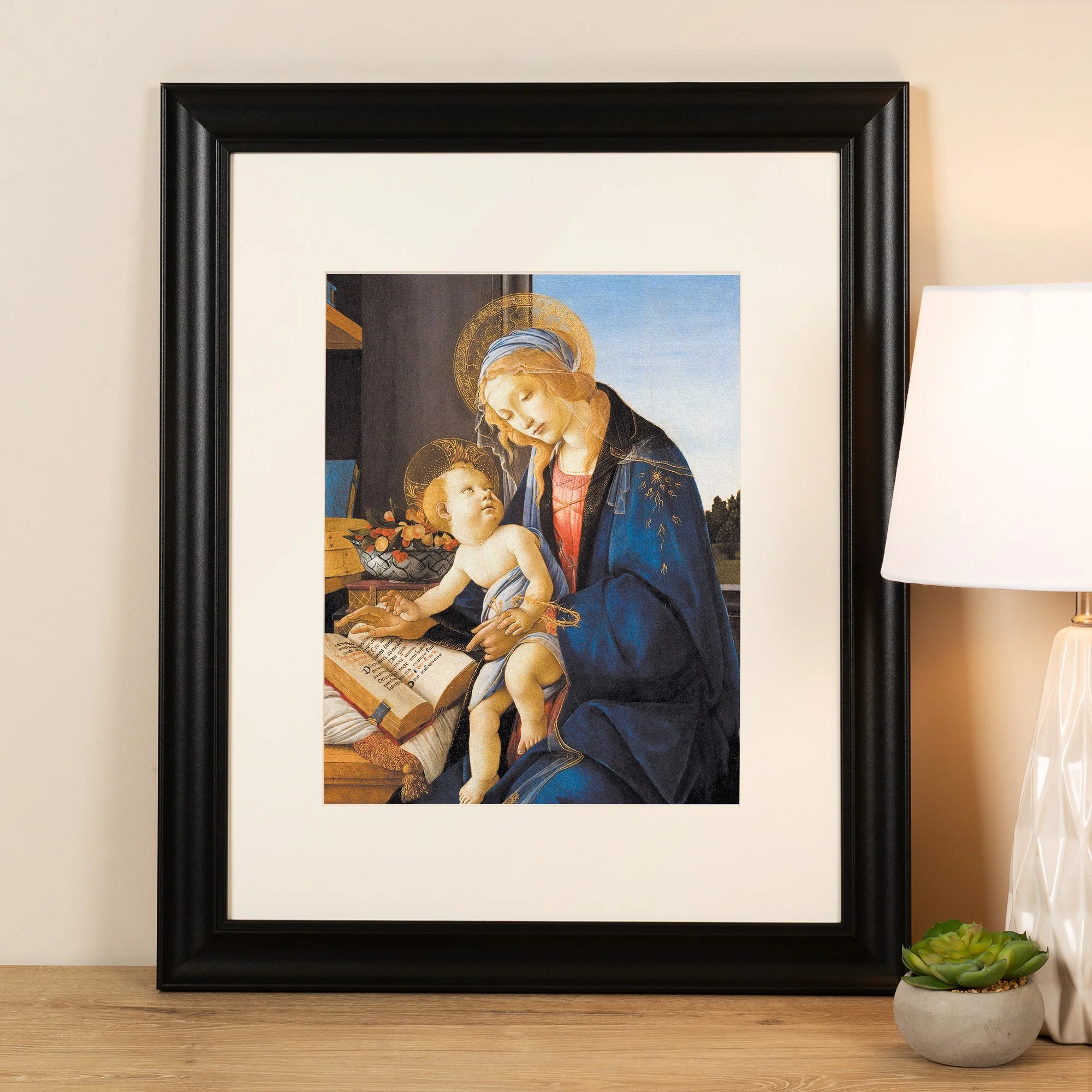 The Virgin and Child (Madonna of the Book) Framed Print - Image 7