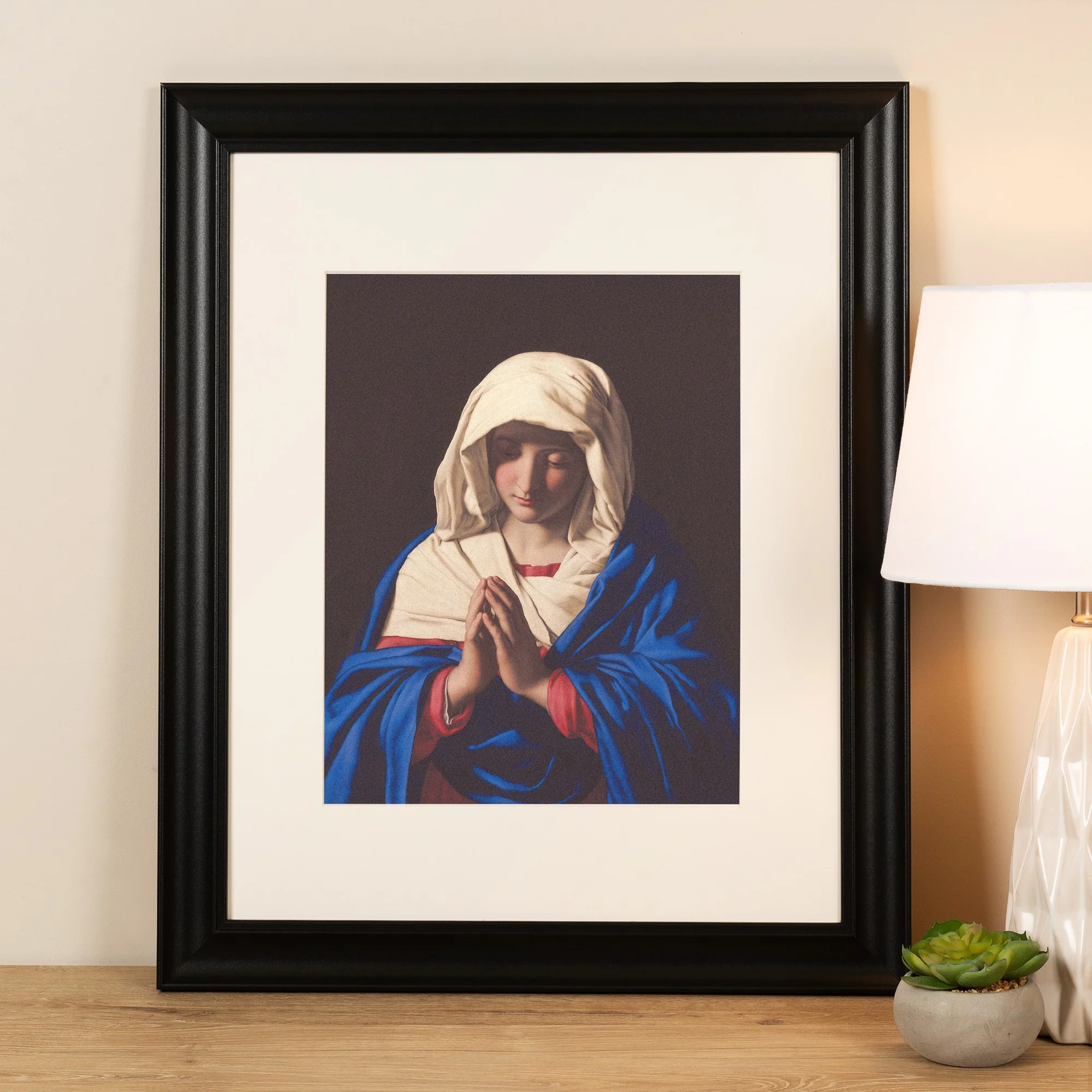 The Virgin in Prayer Framed Print - Image 4
