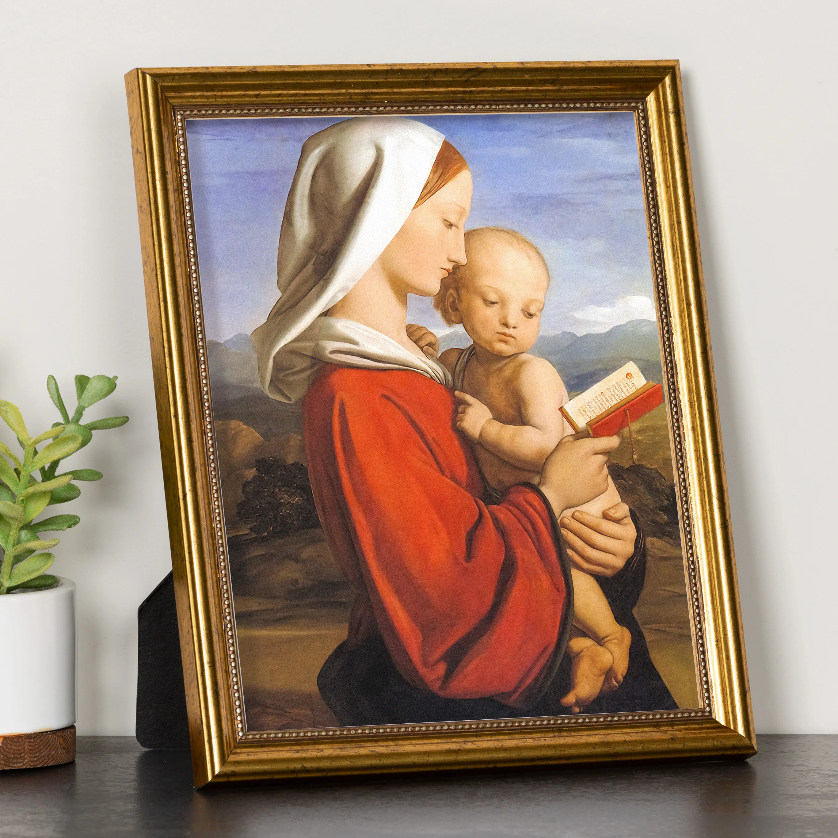 The Virgin with Child Gold Framed Print - Multiple Sizes - Image 2