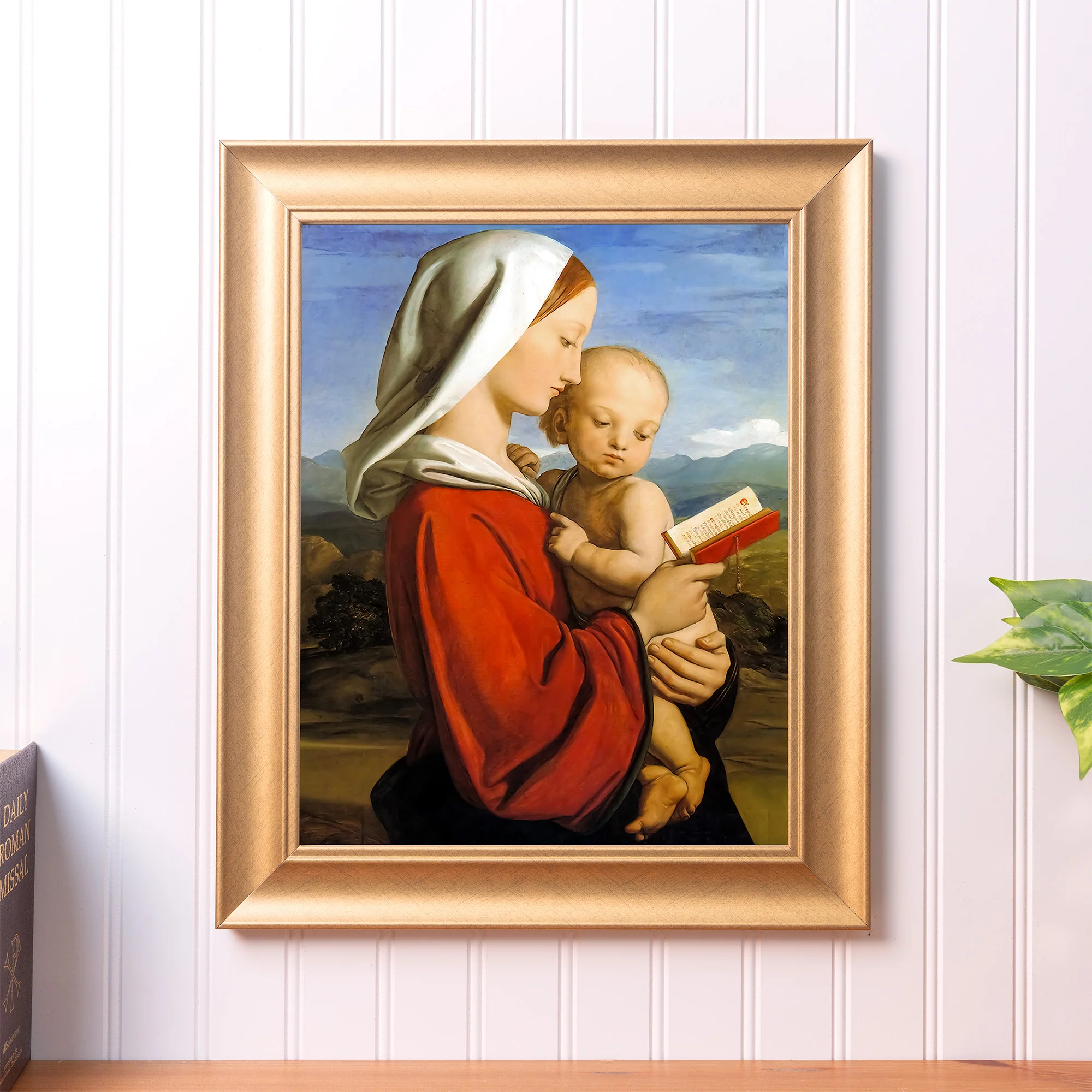 The Virgin with Child Gold Framed Print - Multiple Sizes - Image 3