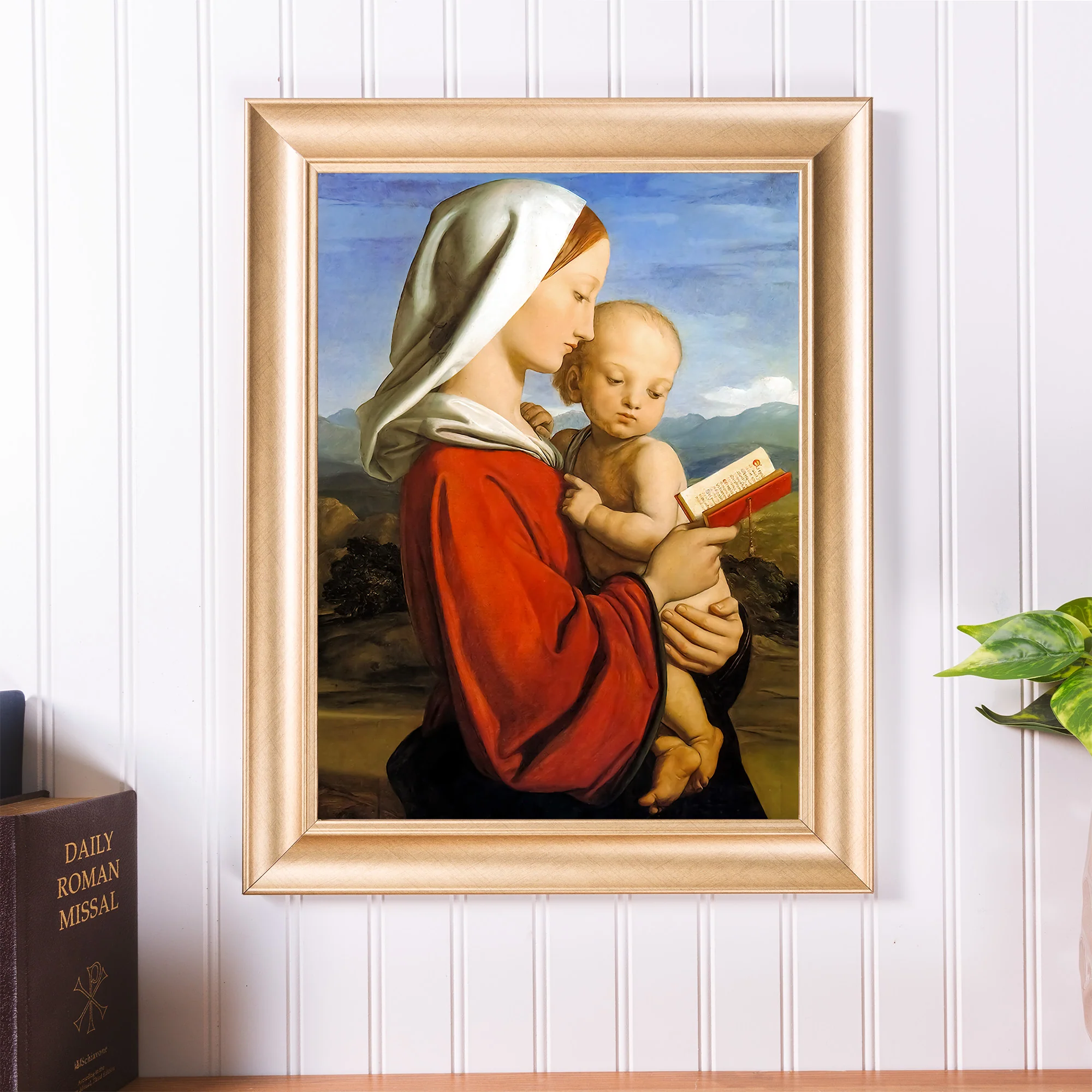 The Virgin with Child Gold Framed Print - Multiple Sizes - Image 4