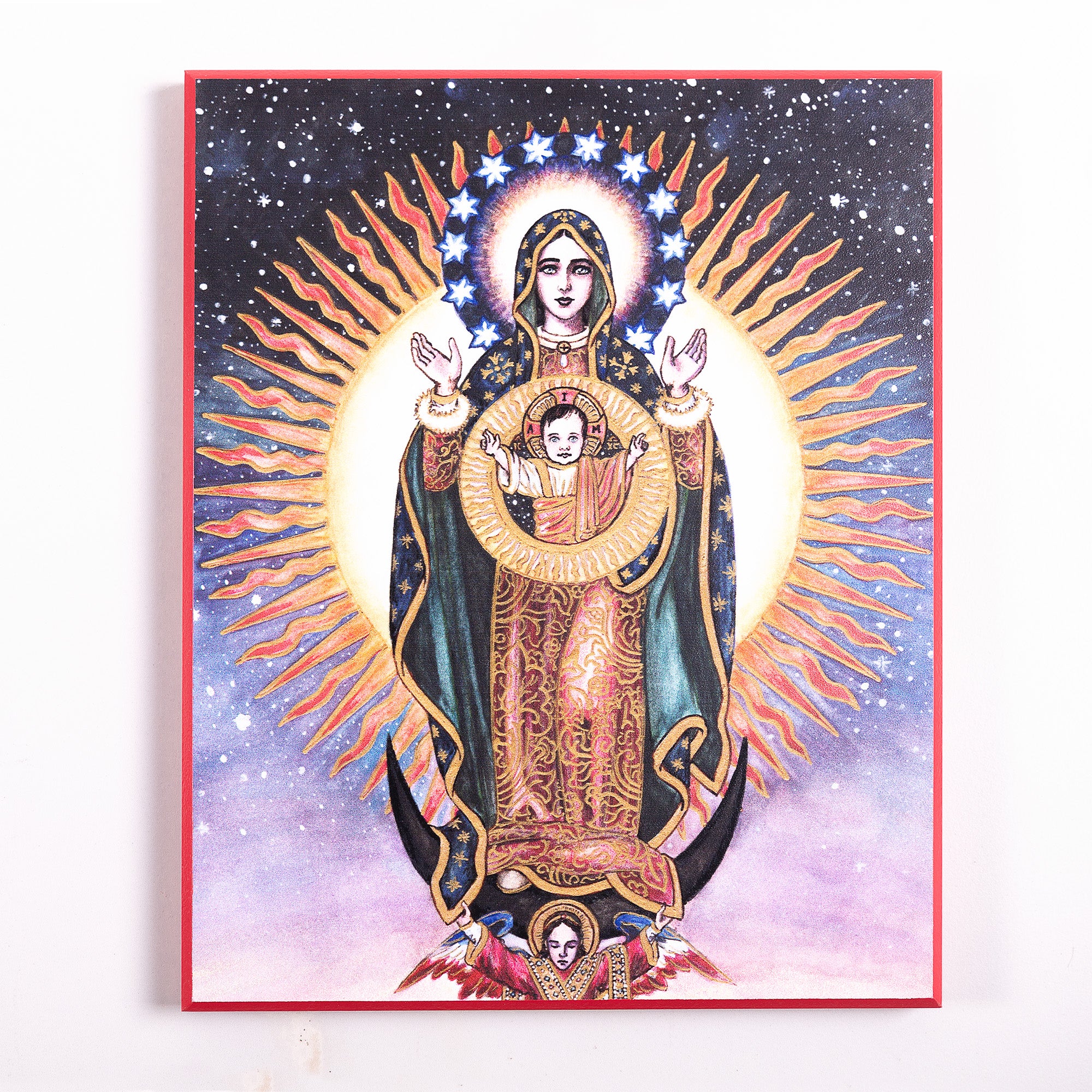 Theotokos Guadalupe Contemporary Wall Plaque - 8" x 10"