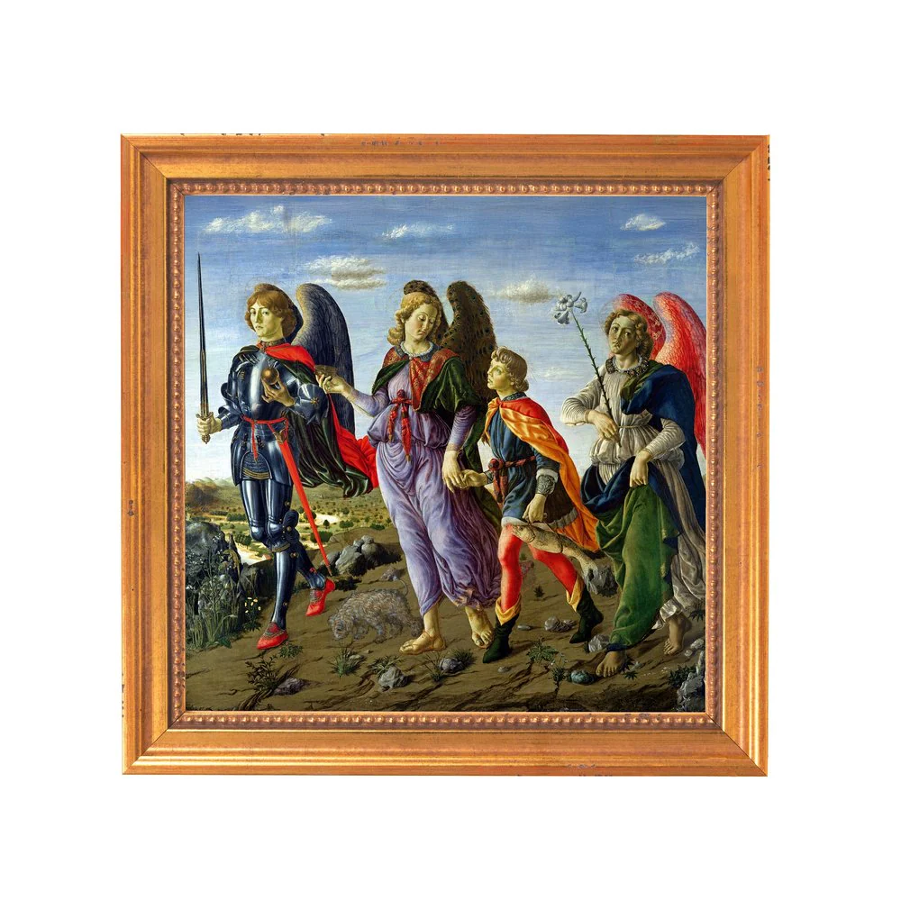 Three Archangels with Tobias Framed Canvas - Sacred Mini Collection - Image 9