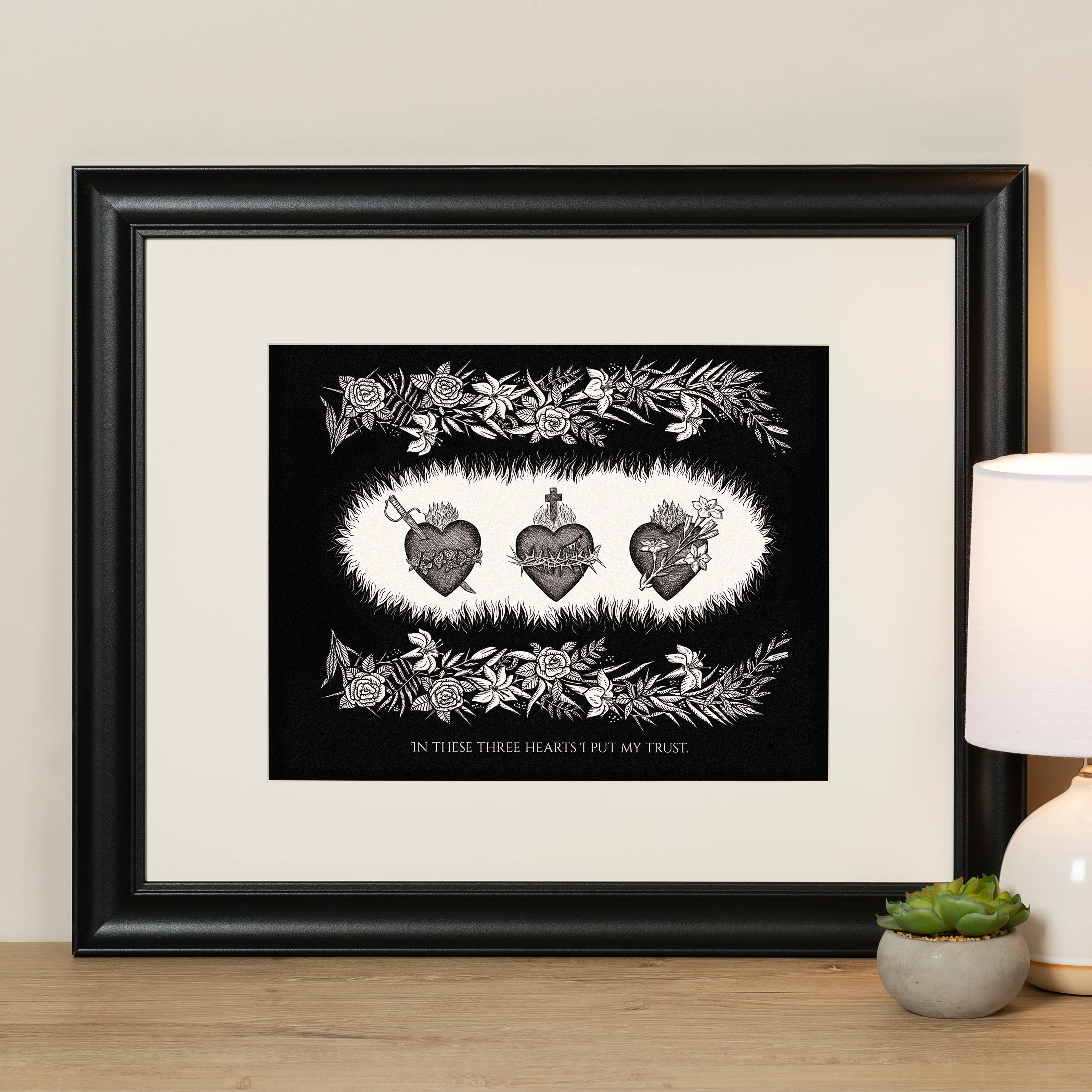 Three Hearts Framed Print - 16x20 - Image 2