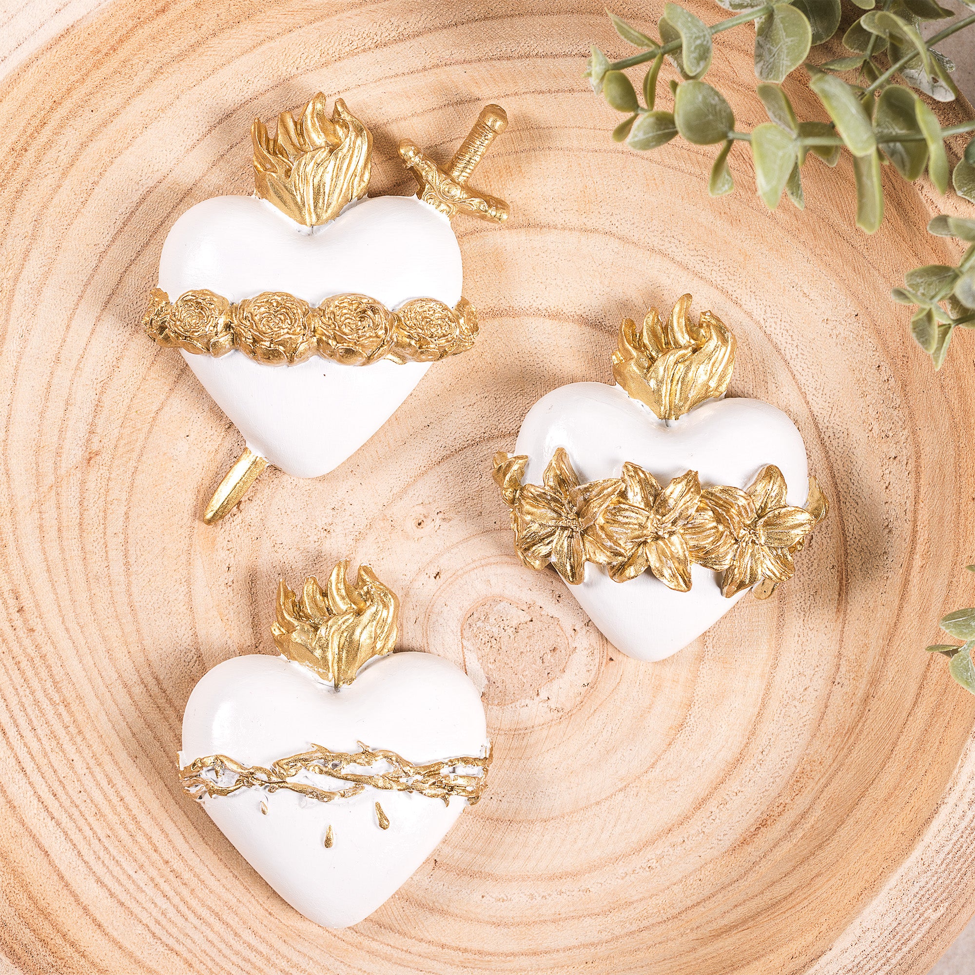 Three Hearts Wall Plaques - Multiple Finishes - Image 9