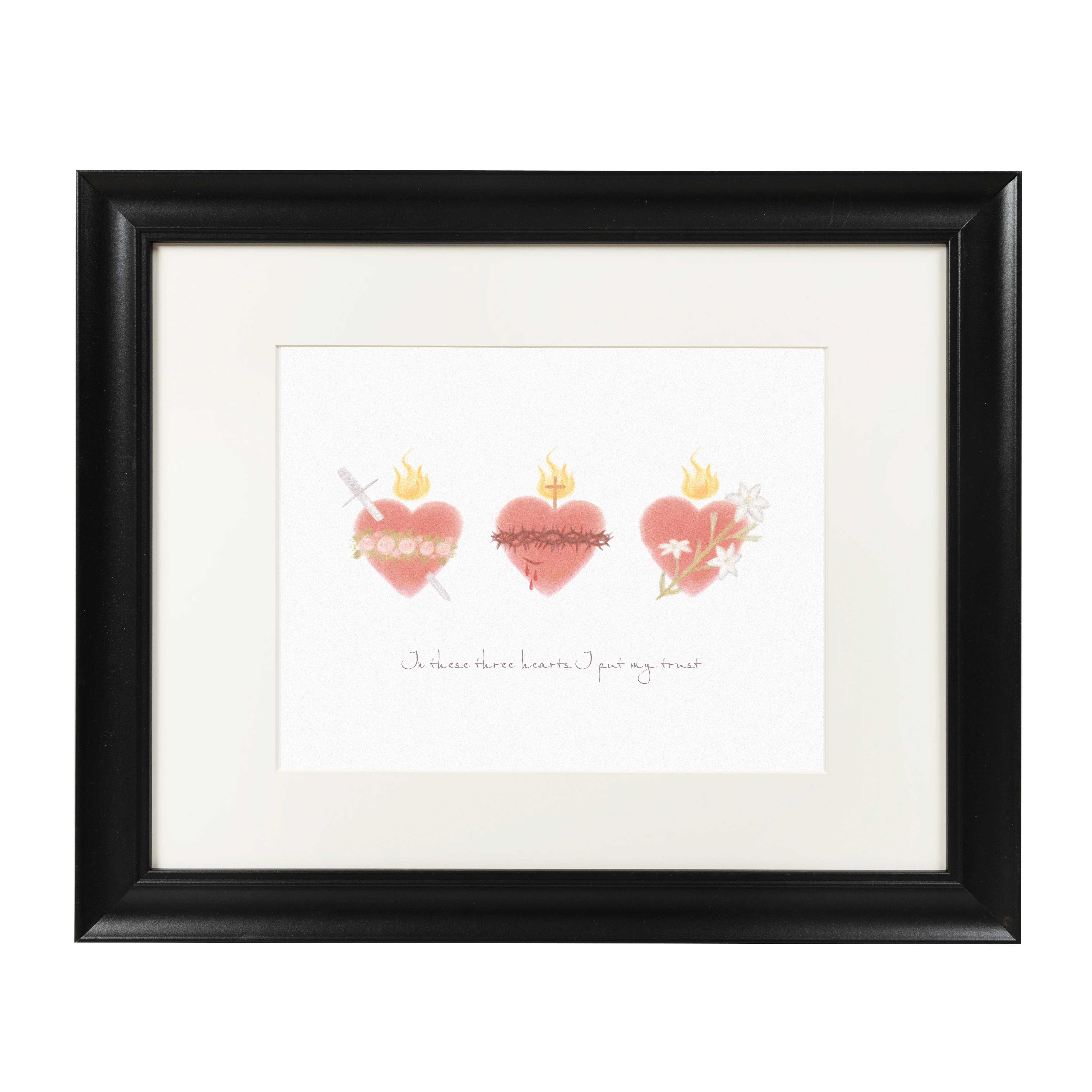 Three Hearts Watercolor Print - Image 3