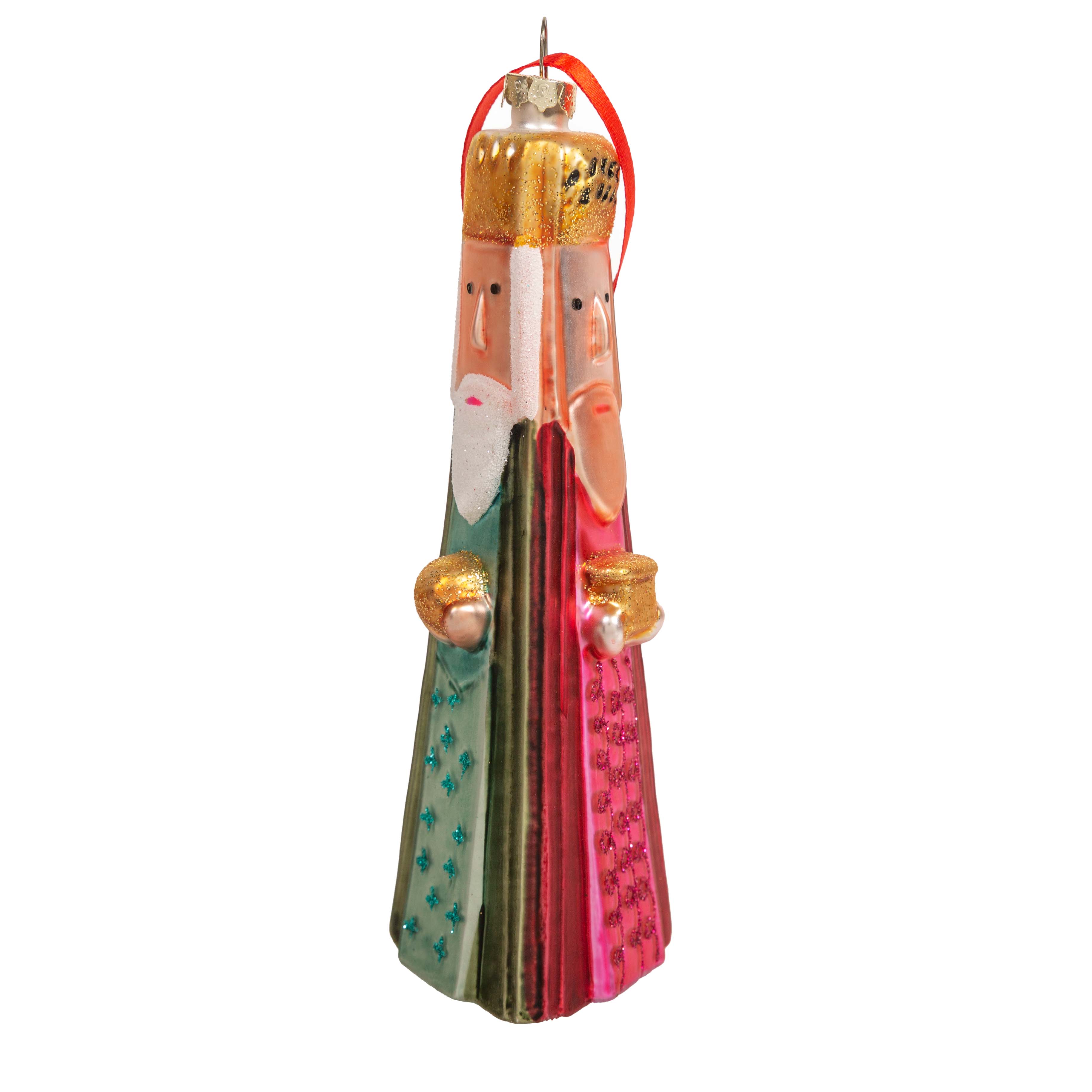 Three Kings Dimensional Blown Glass Ornament - Image 3