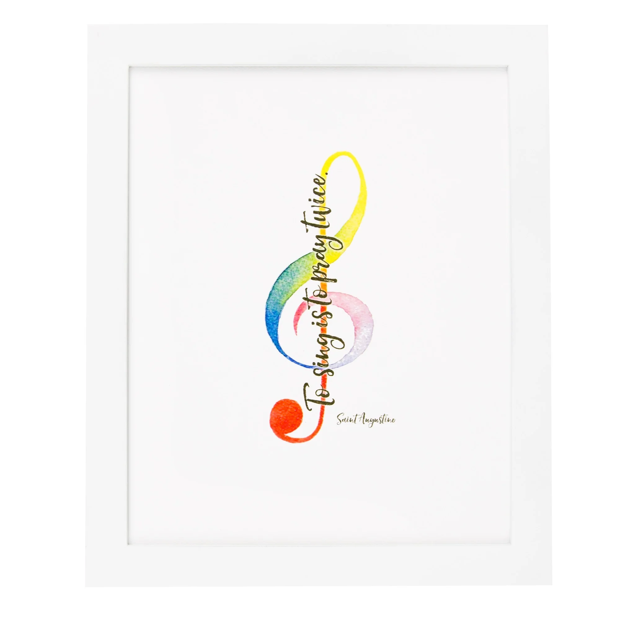 To Sing Is To Pray Twice - St Augustine Framed Print - Image 2
