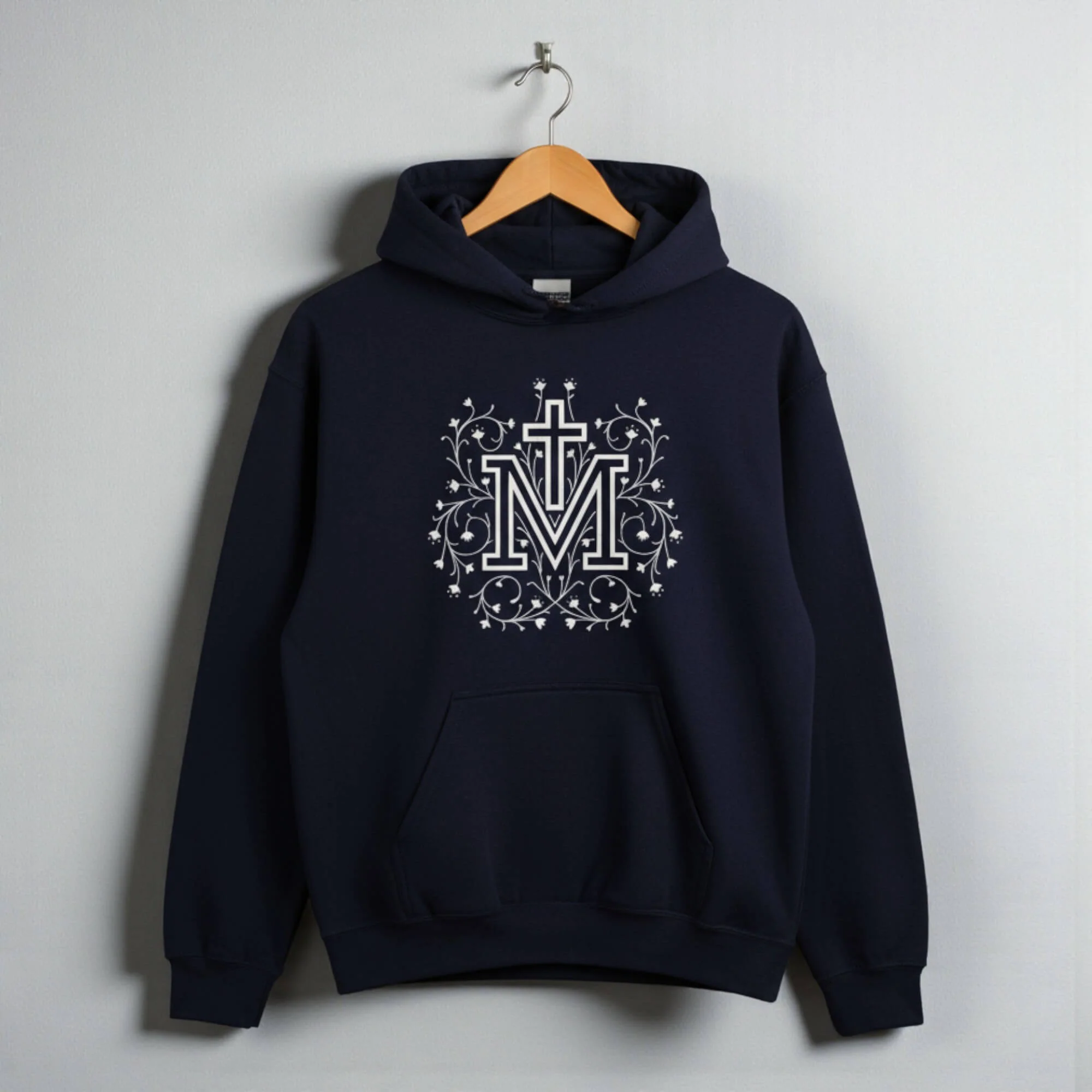 Totus Tuus Marian Cross Hoodie - Image 2